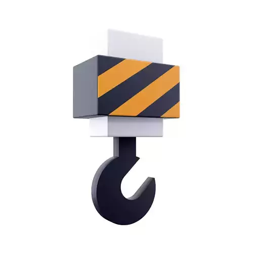 Crane hook cartoon icon