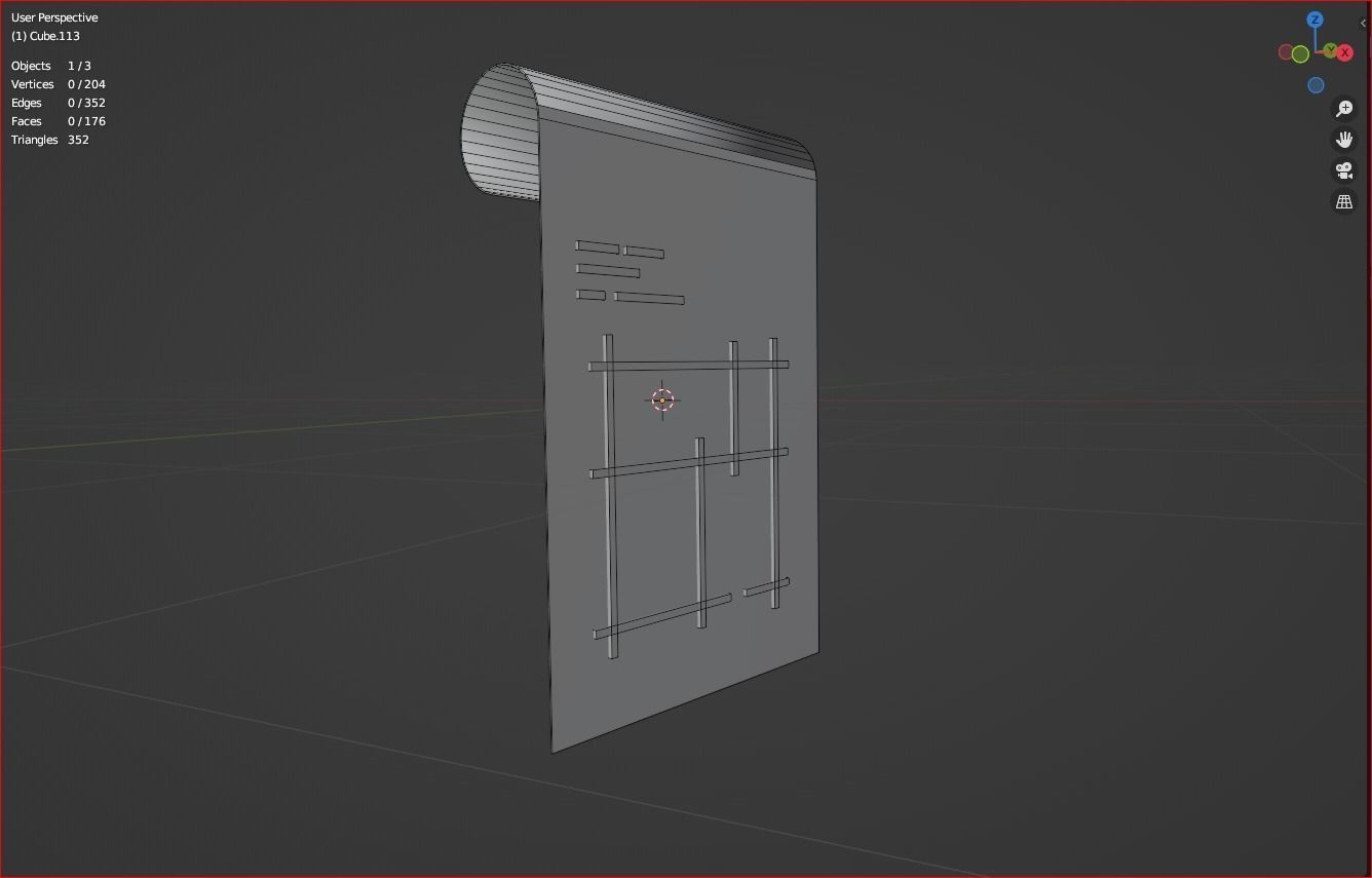  Building plan cartoon icon 3D model_5