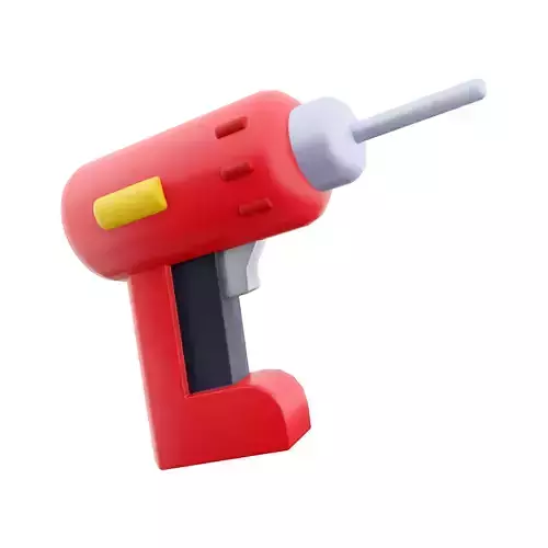 Cordless drill cartoon icon