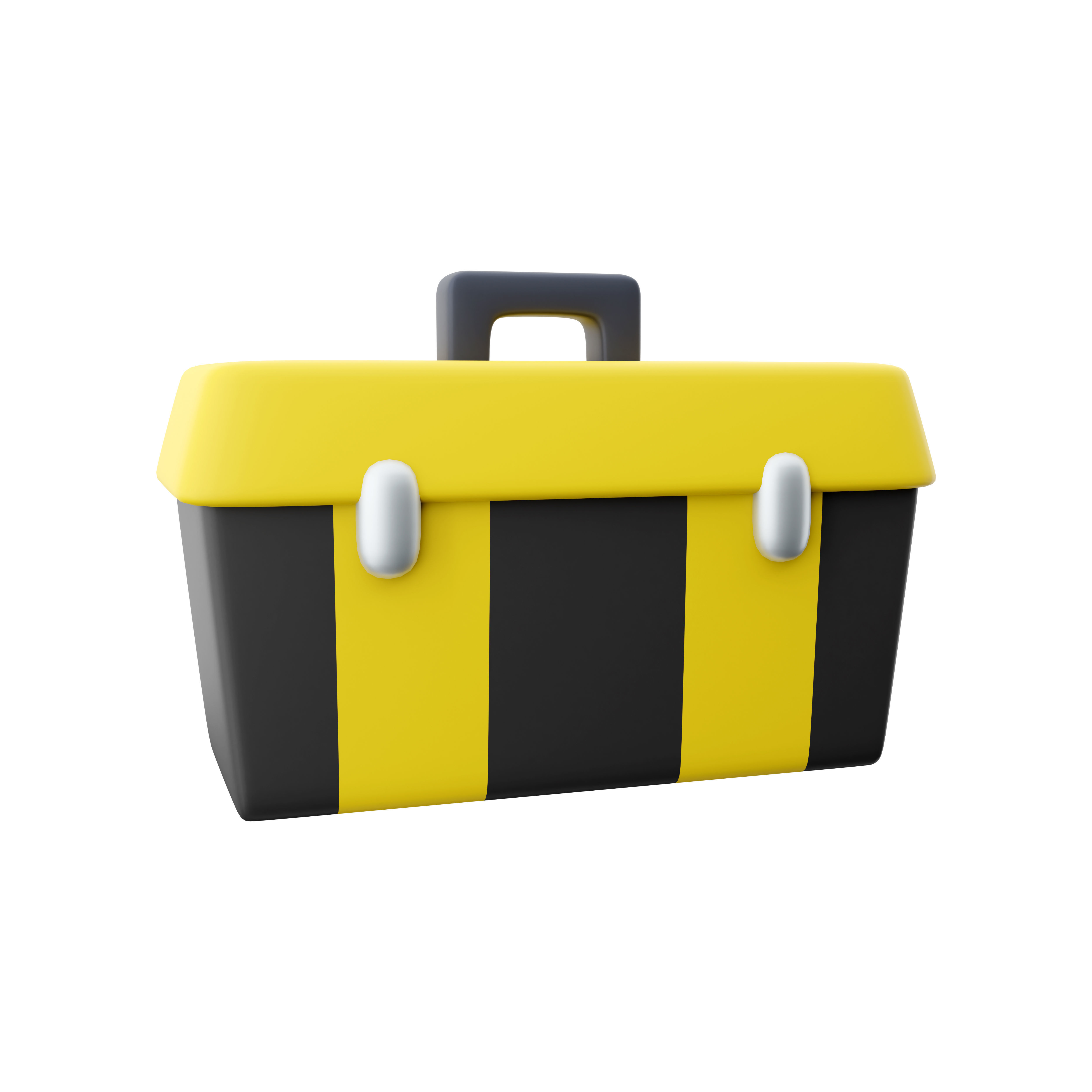 Plastic toolbox cartoon icon 3D model_4