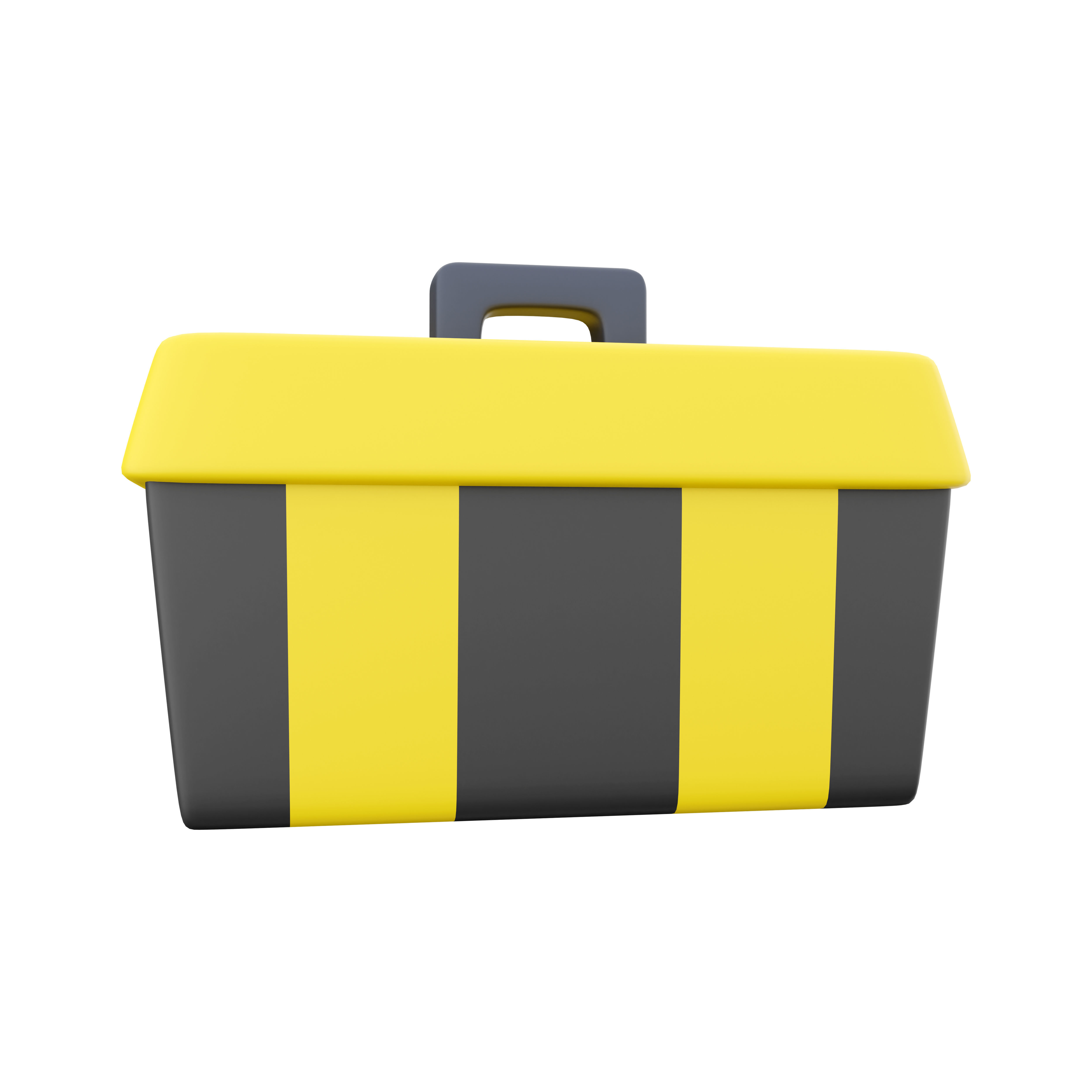 Plastic toolbox cartoon icon 3D model_1