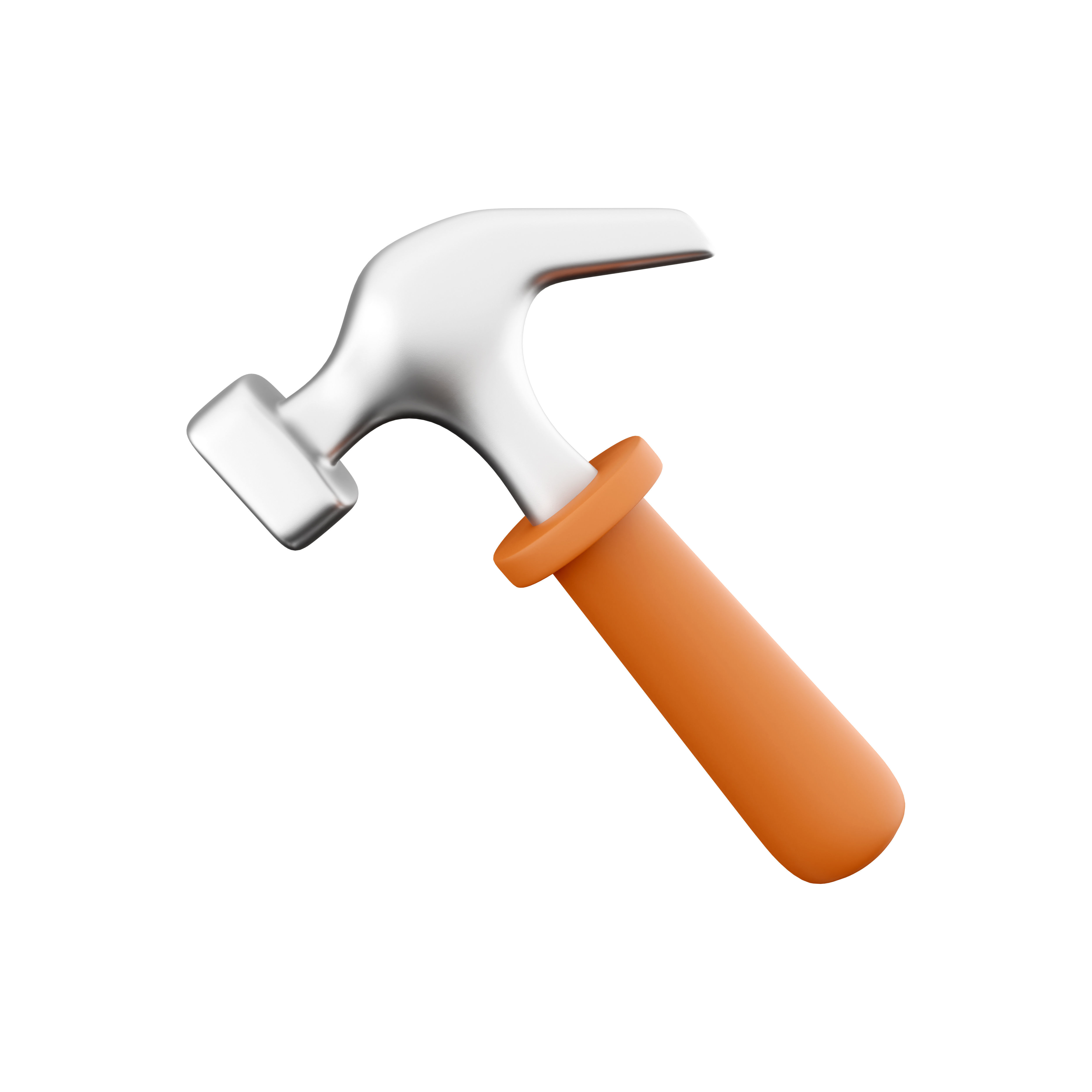 Hand hammer cartoon icon 3D model_4