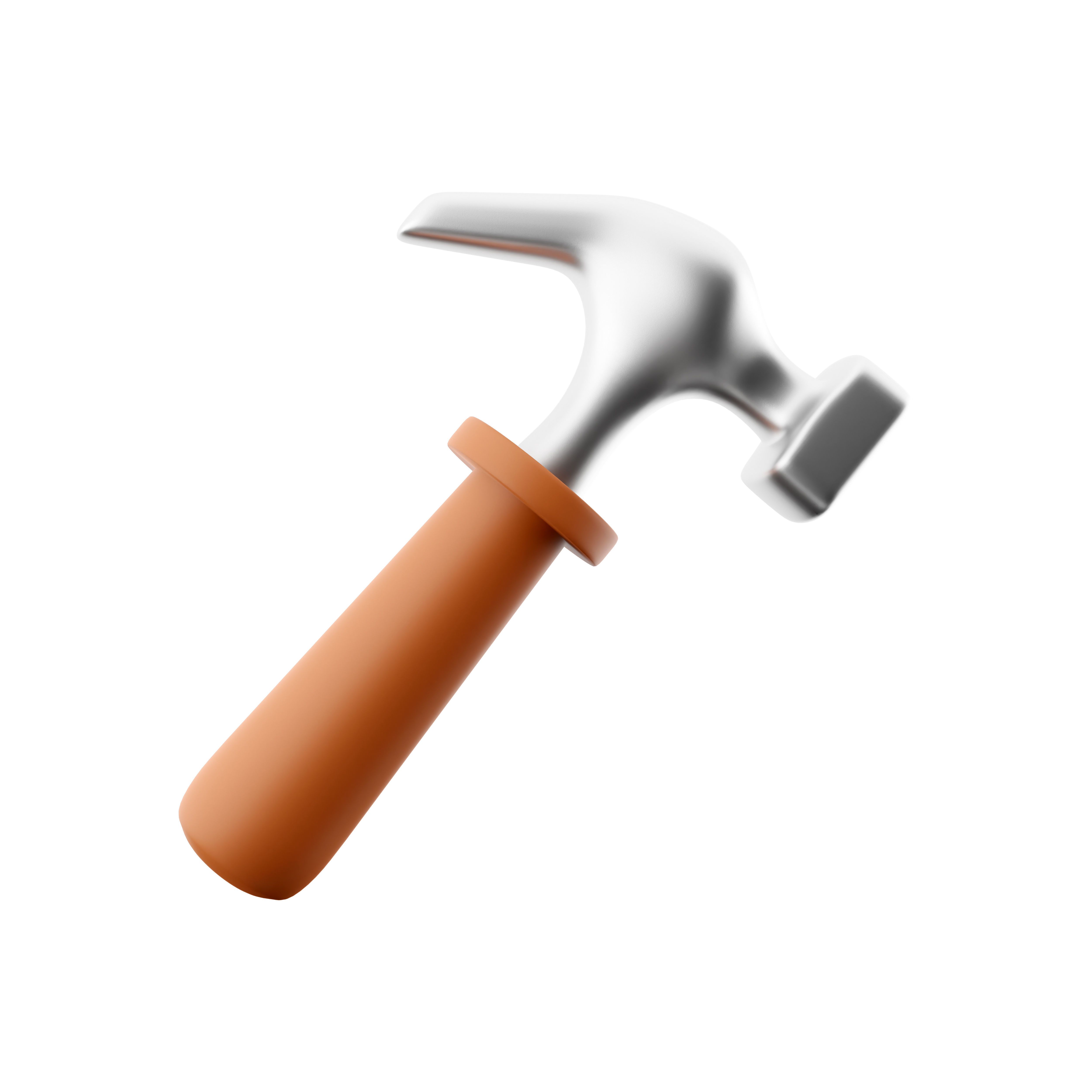 Hand hammer cartoon icon 3D model_1