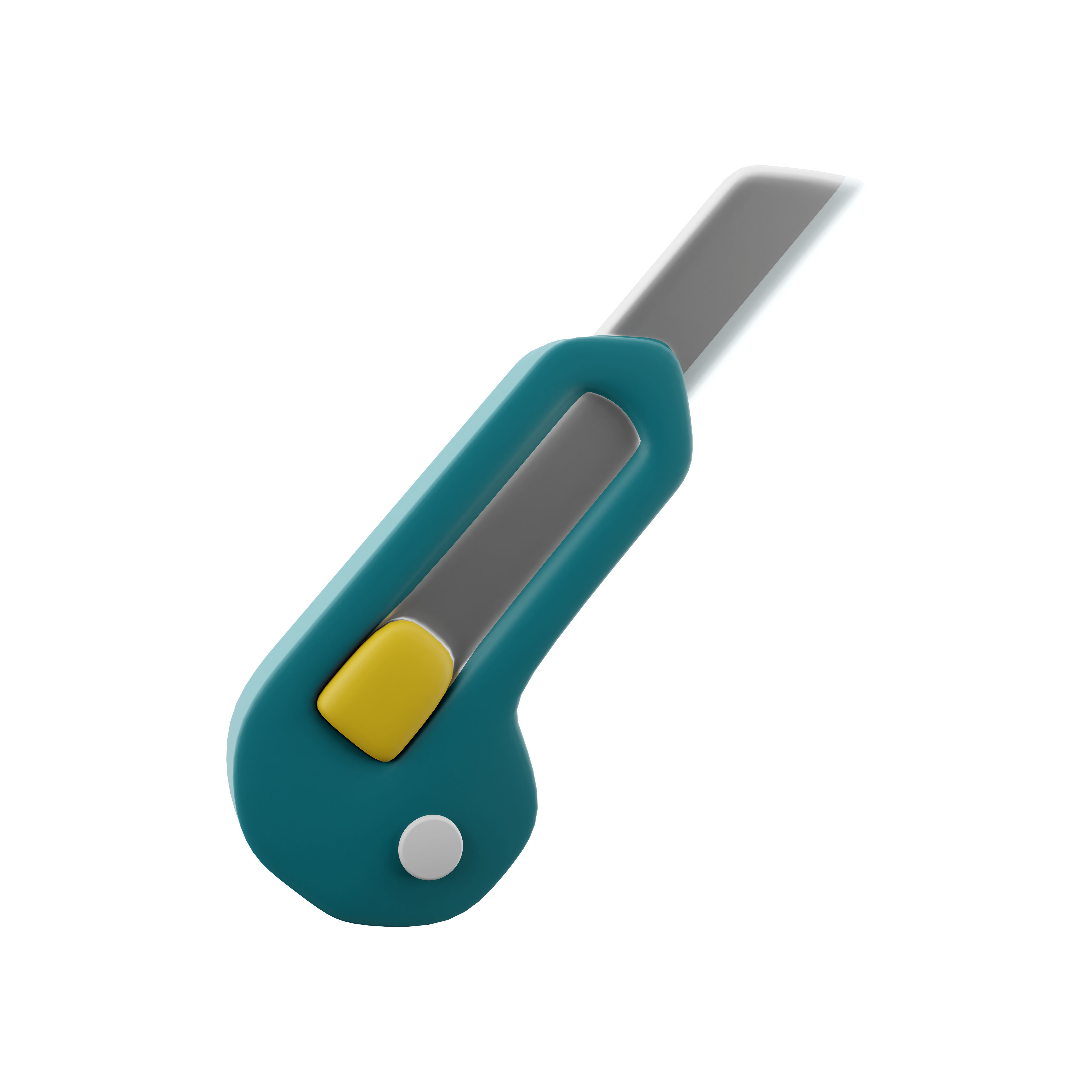 Paper cutter cartoon icon 3D model_2