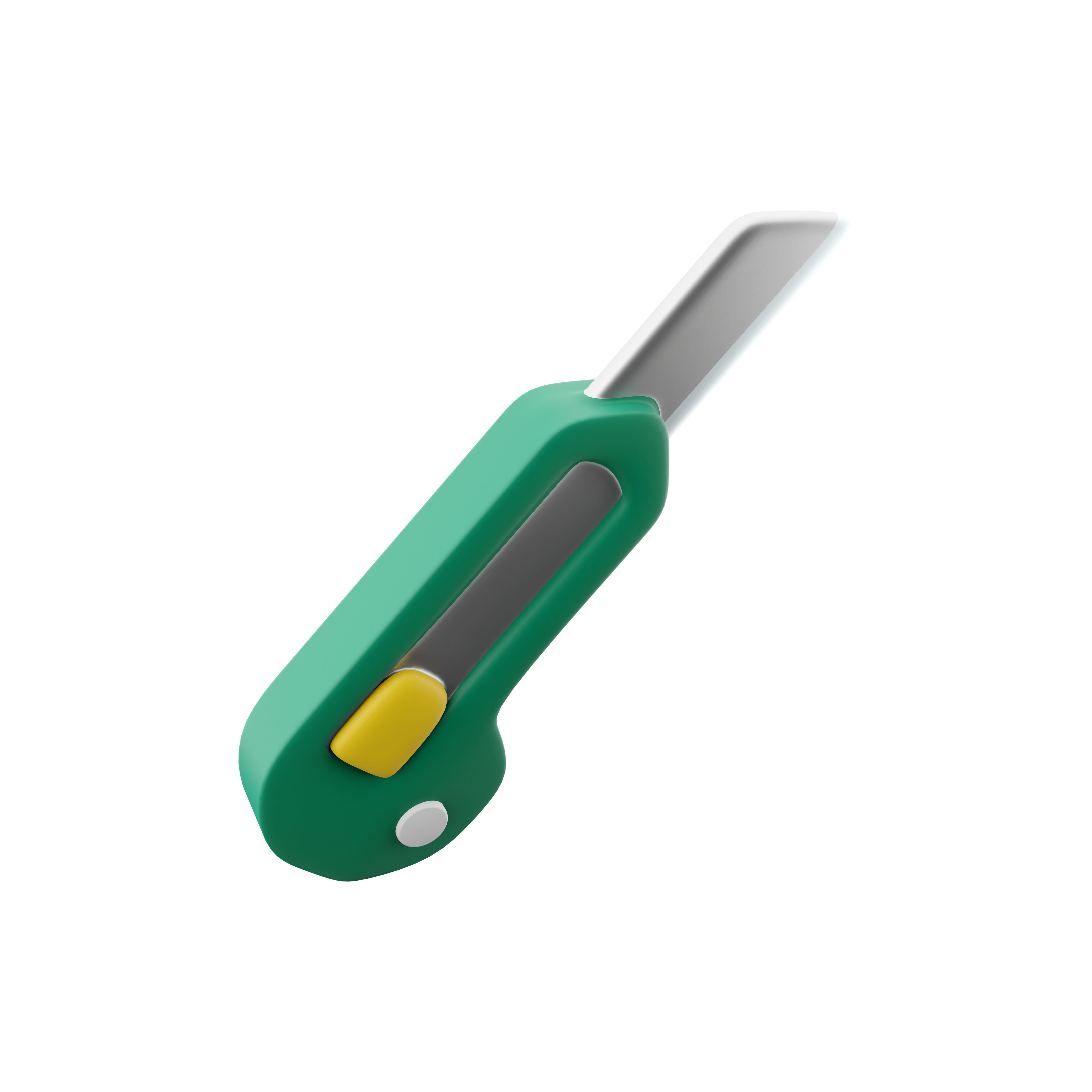 Paper cutter cartoon icon 3D model_4