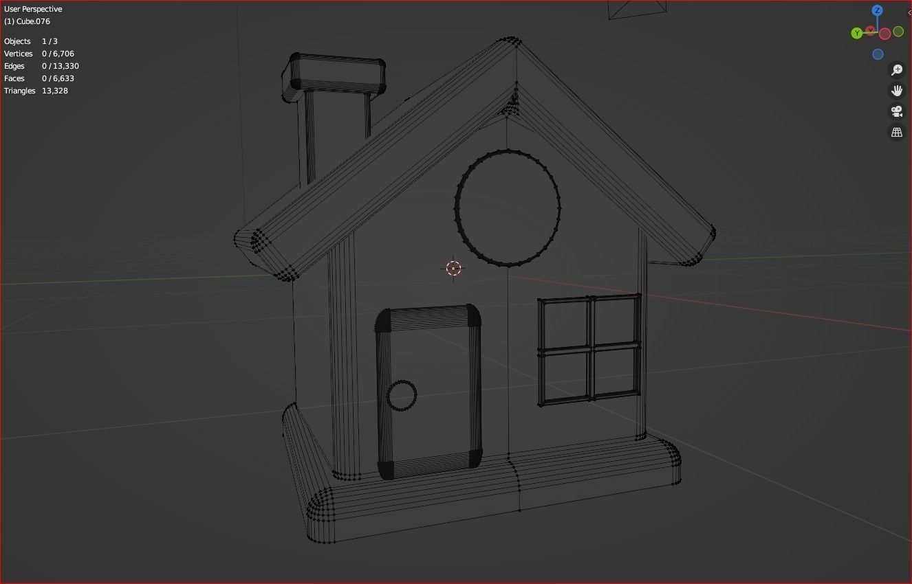 House cartoon icon 3D model_4