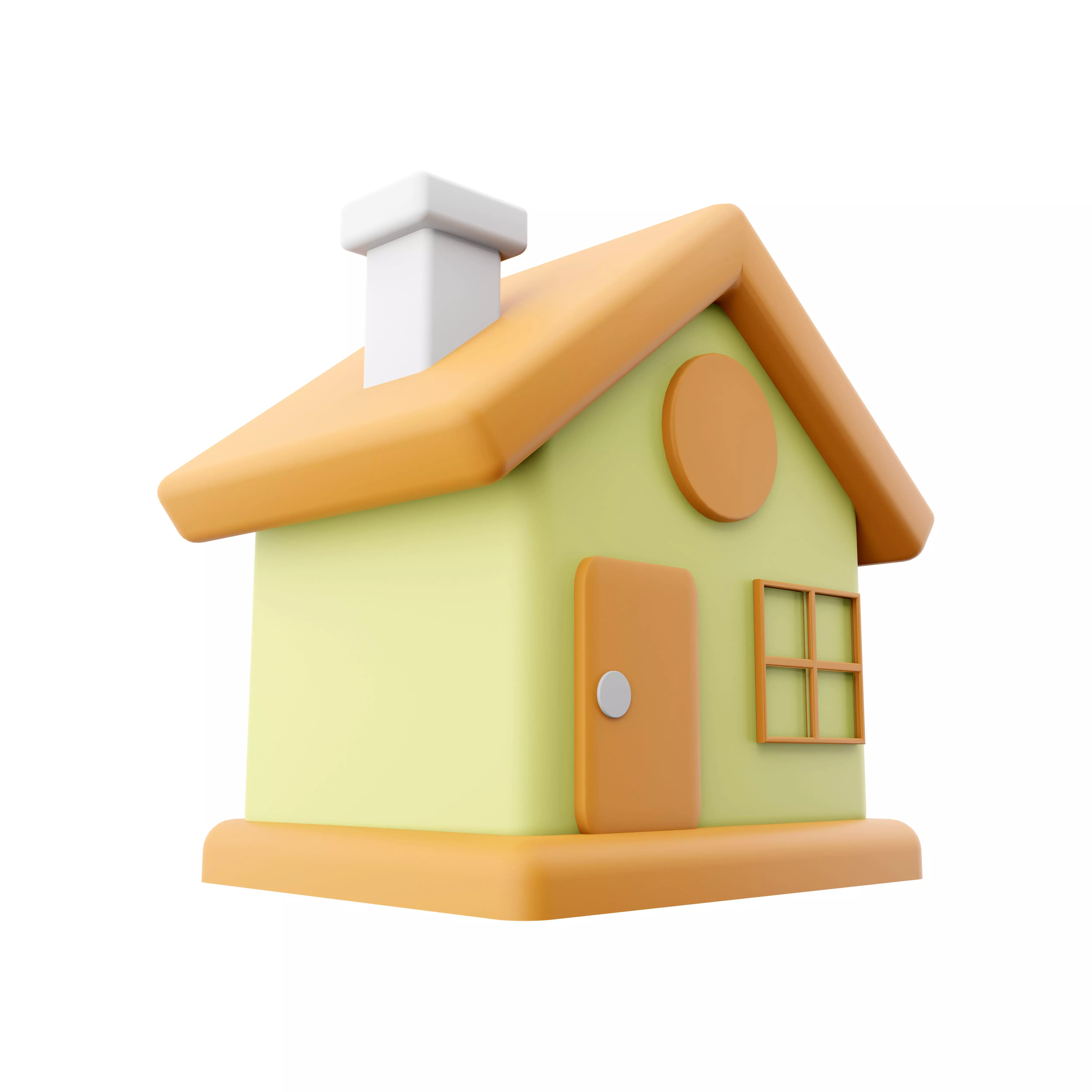 House cartoon icon 3D model_0