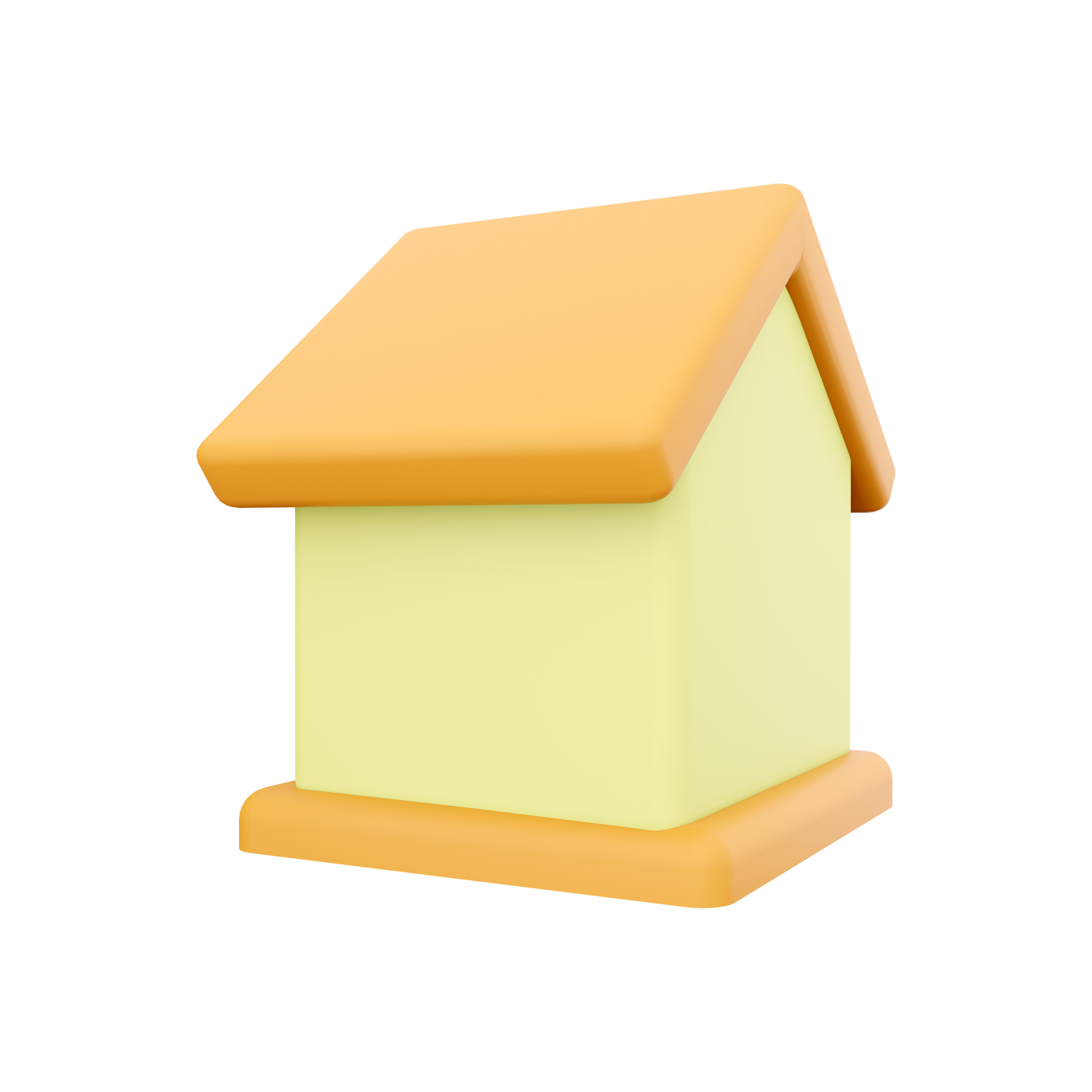 House cartoon icon 3D model_2