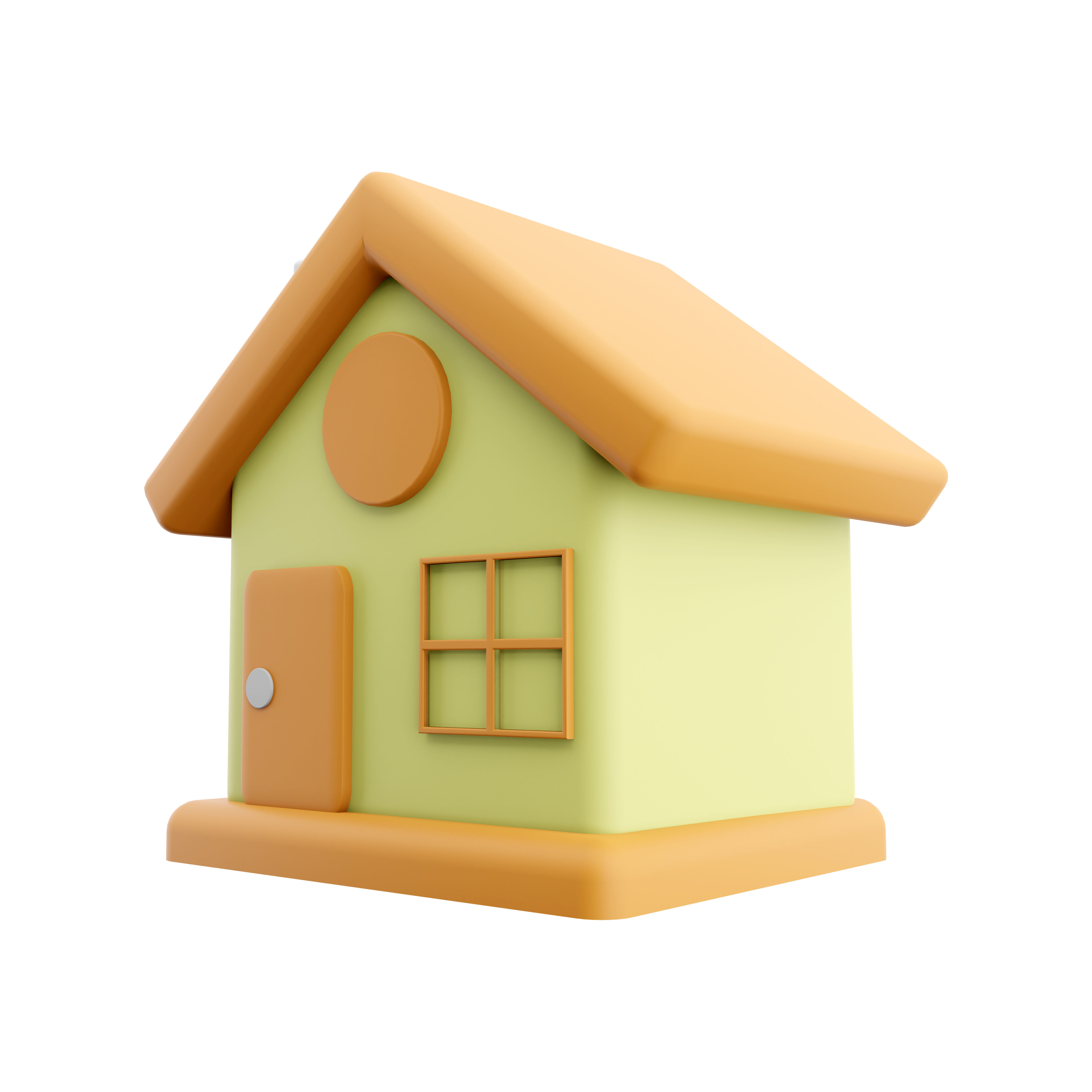 House cartoon icon 3D model_1
