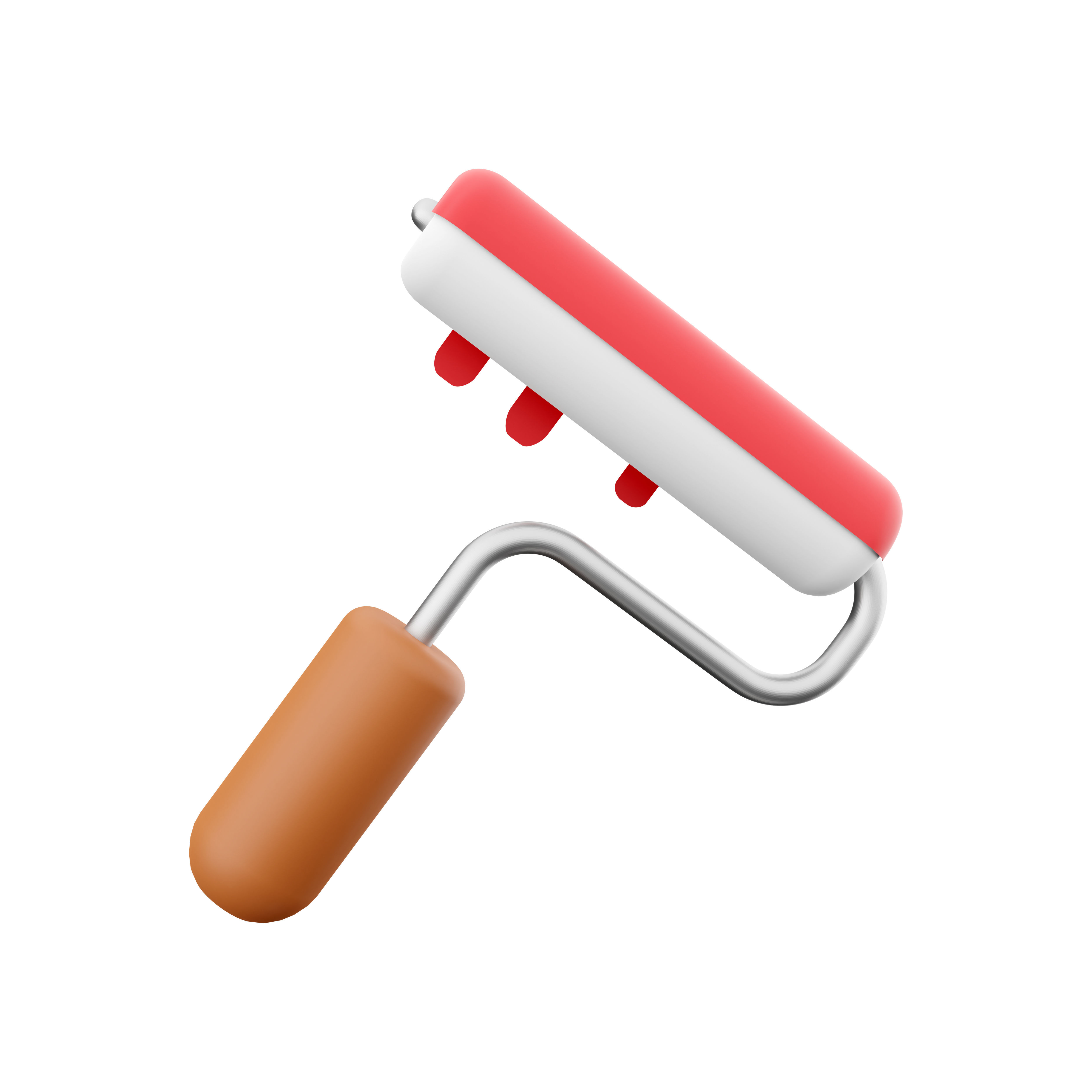 3d Paint roller 3D model_2