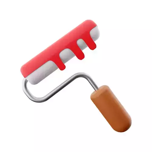 3d Paint roller 3D model