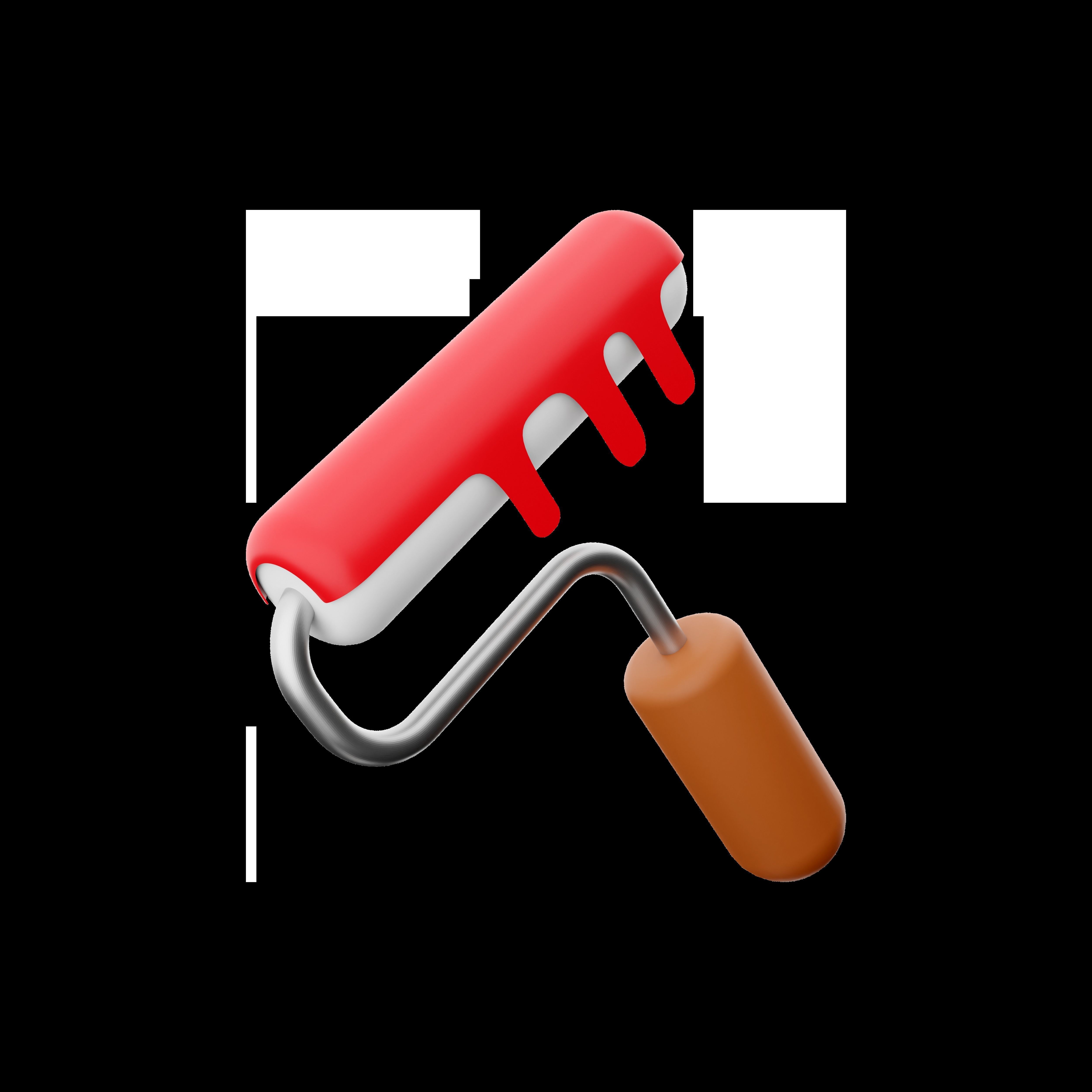 3d Paint roller 3D model_1