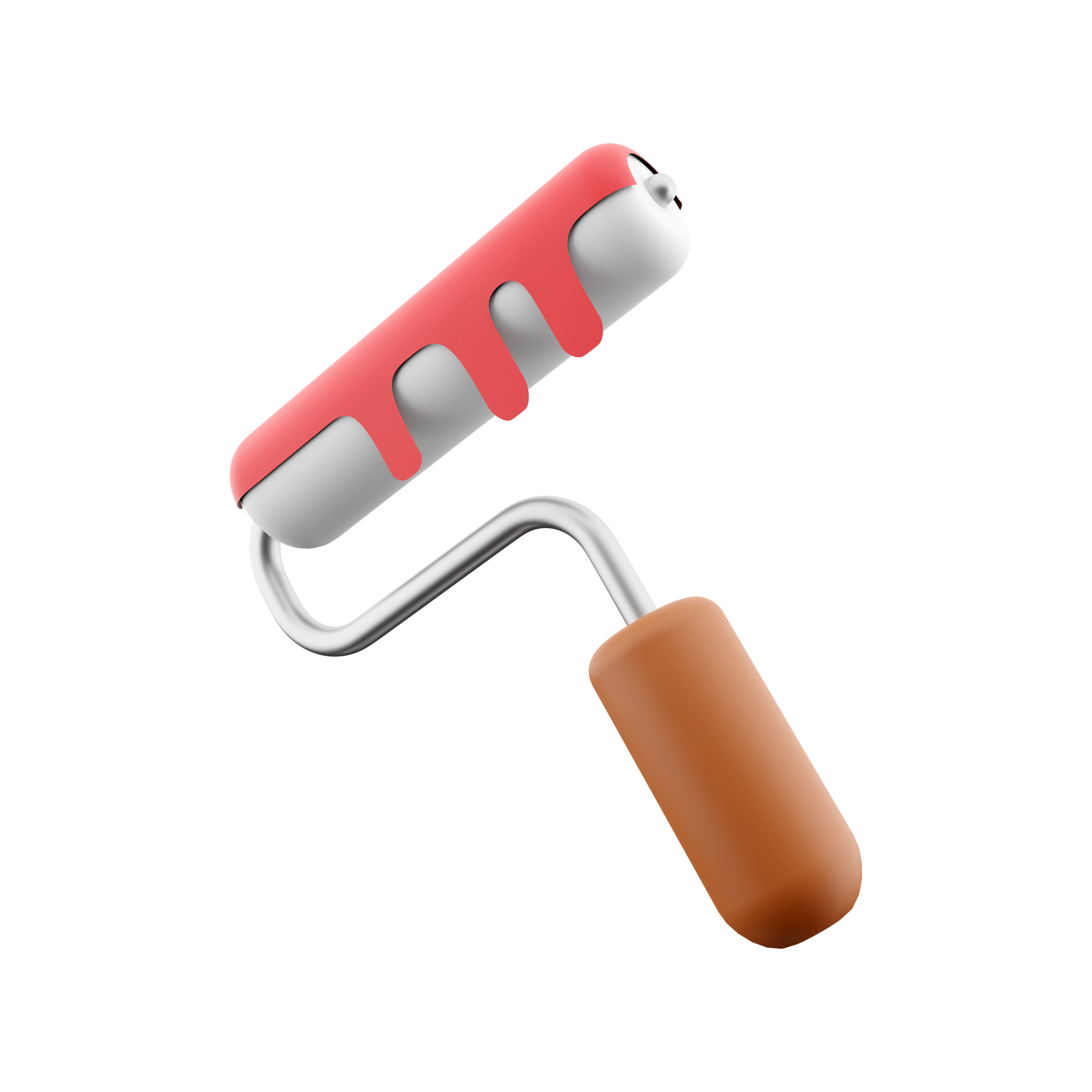3d Paint roller 3D model_5