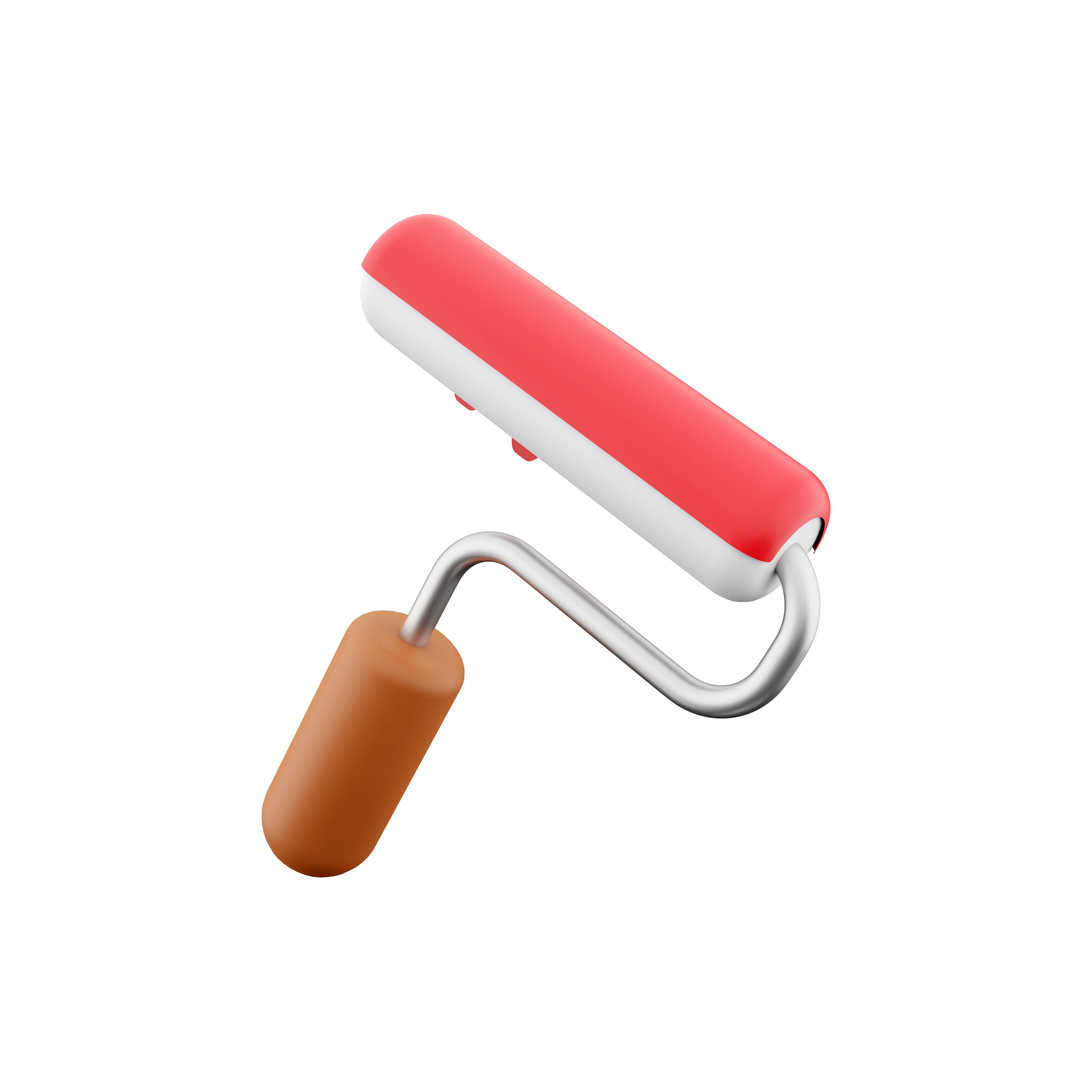 3d Paint roller 3D model_6