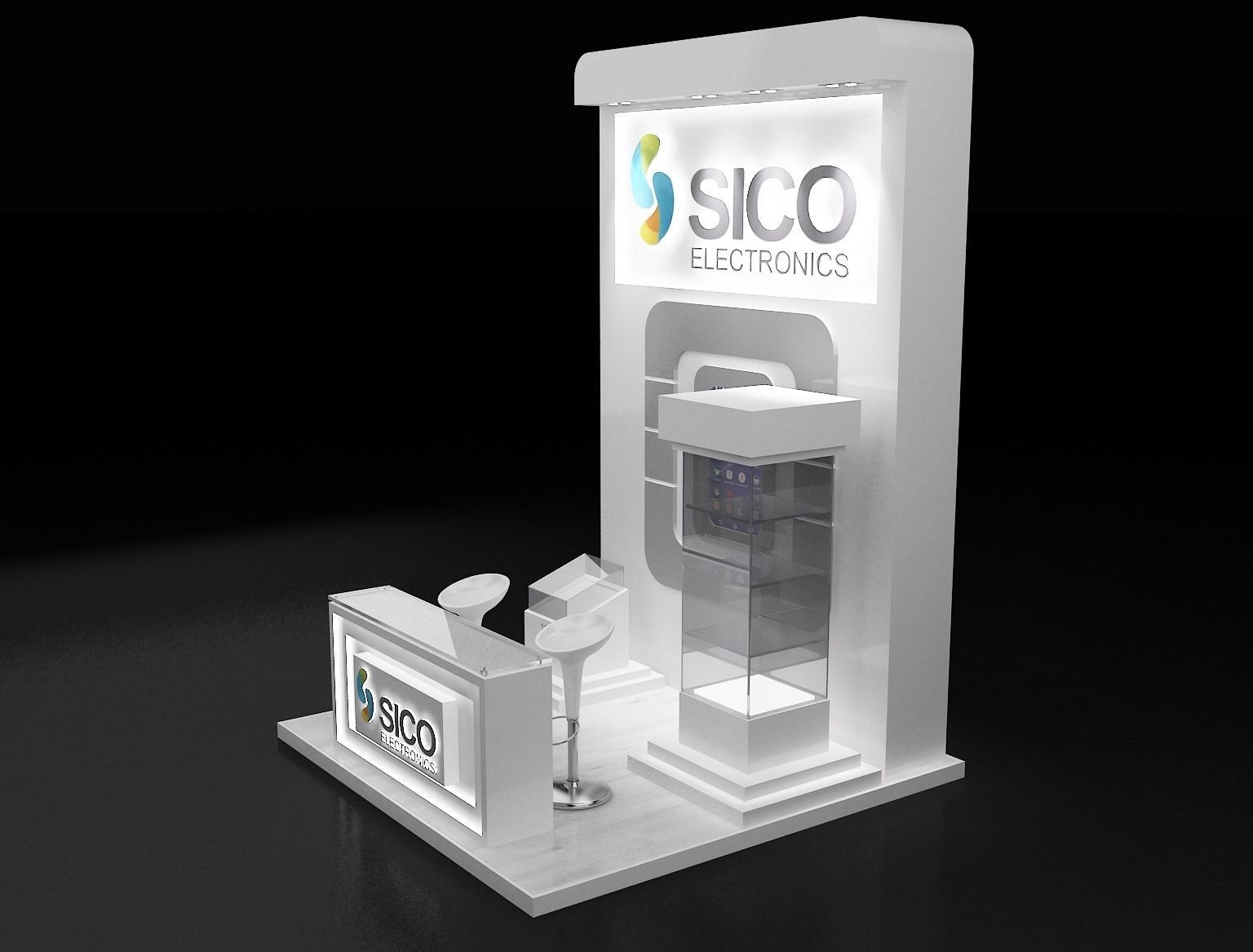 Booth Exhibition Stand a303bc 3D model_2