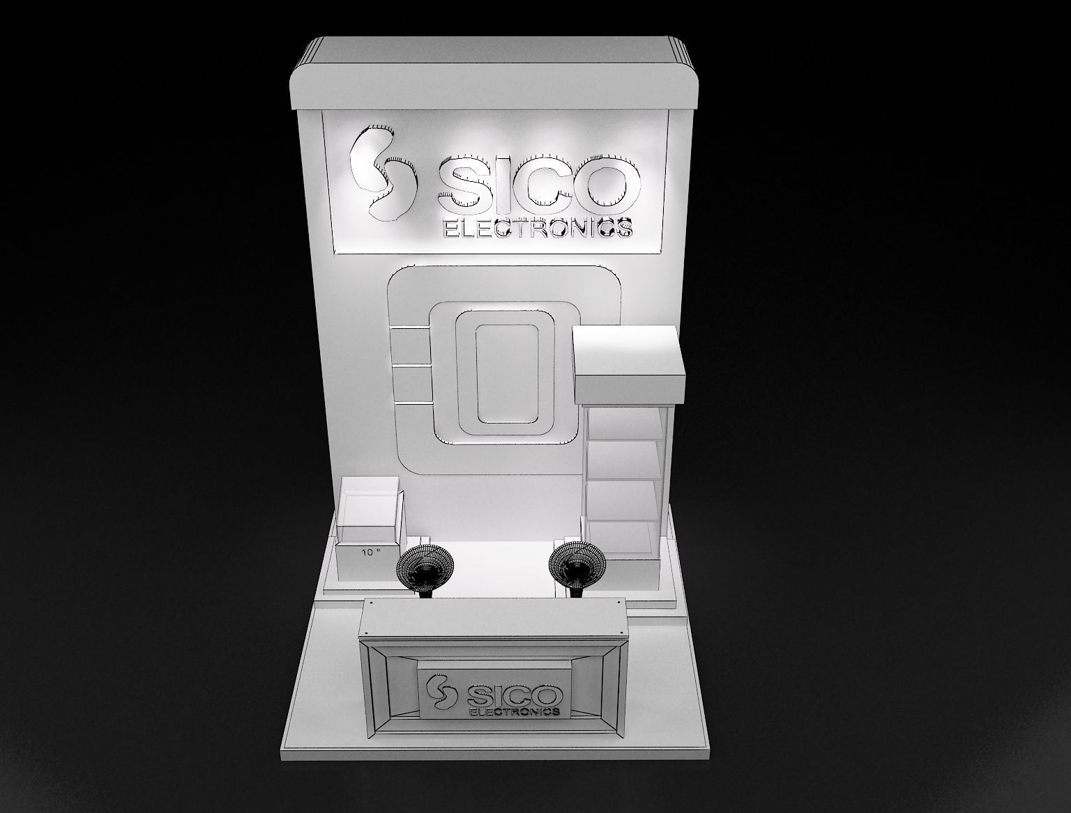 Booth Exhibition Stand a303bc 3D model_1