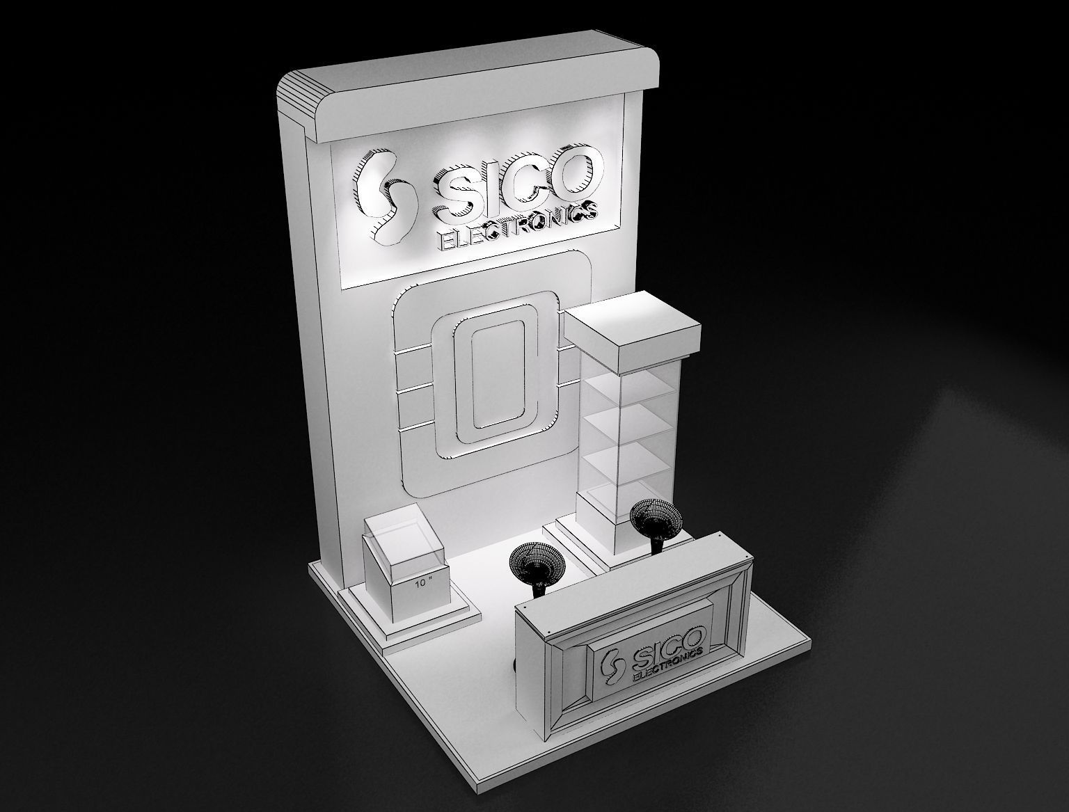 Booth Exhibition Stand a303bc 3D model_5