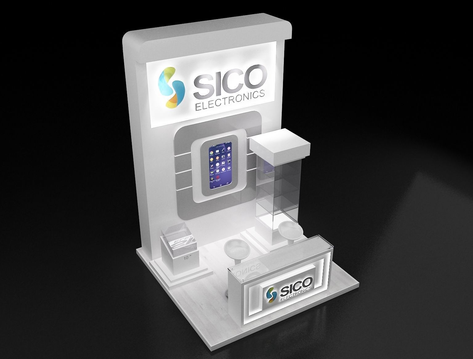 Booth Exhibition Stand a303bc 3D model_4