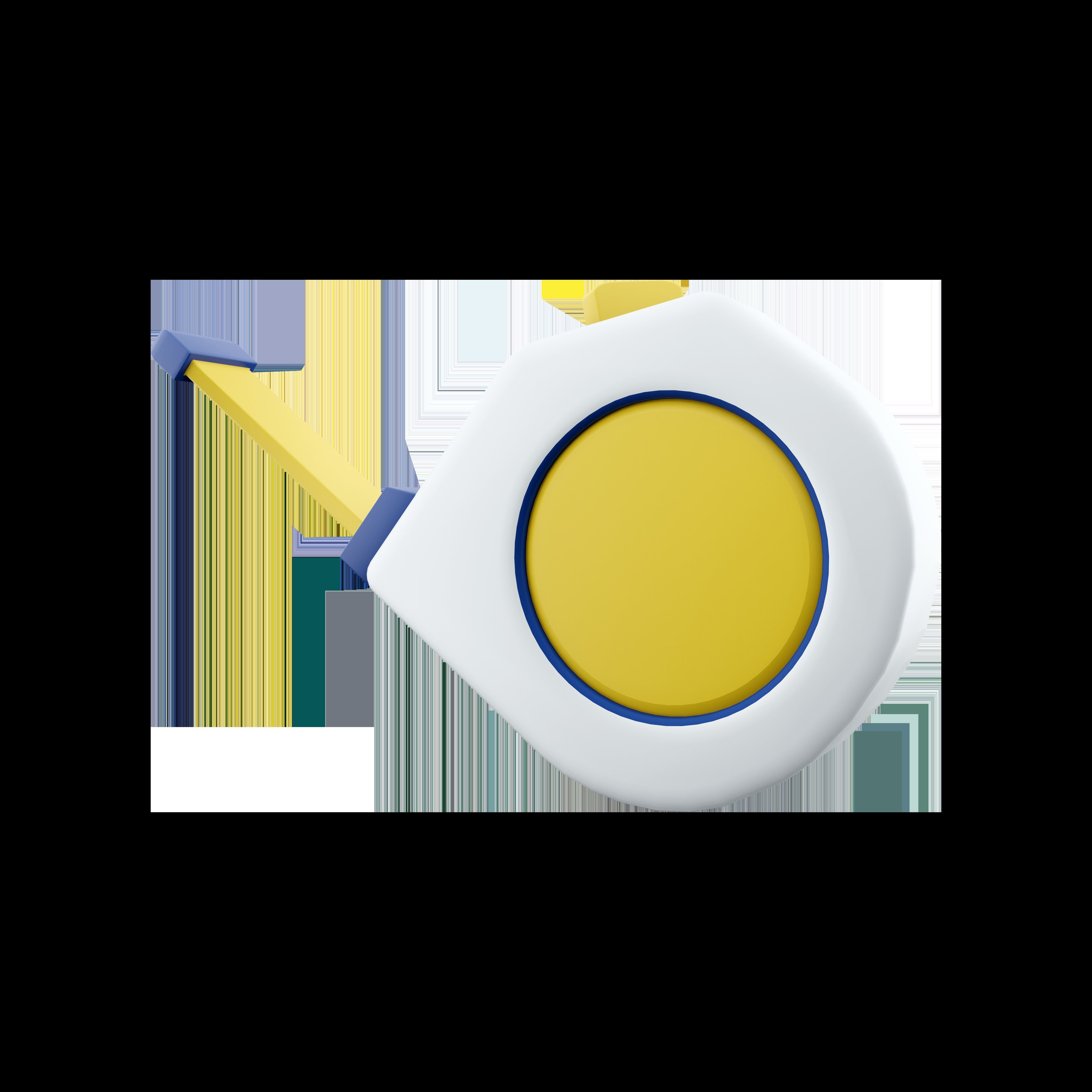 3d tape measure cartoon icon 3D model_1