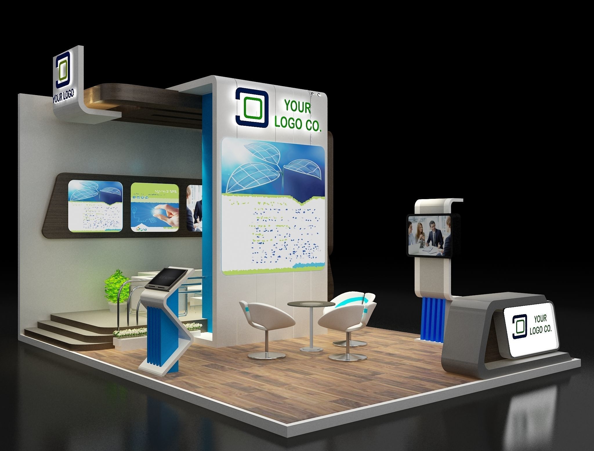 Booth Exhibition Stand a315 3D model_3