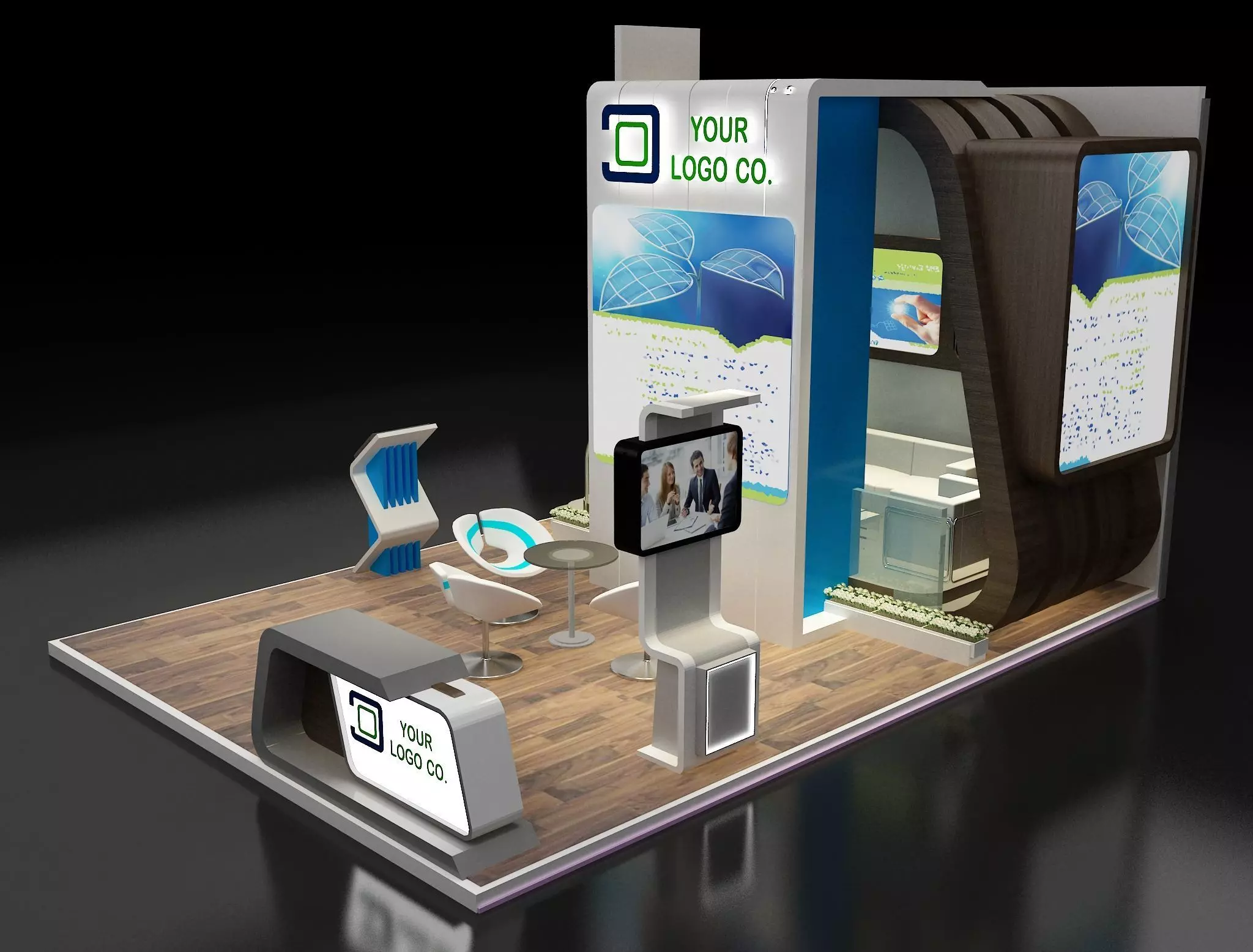 Booth Exhibition Stand a315 3D model_0