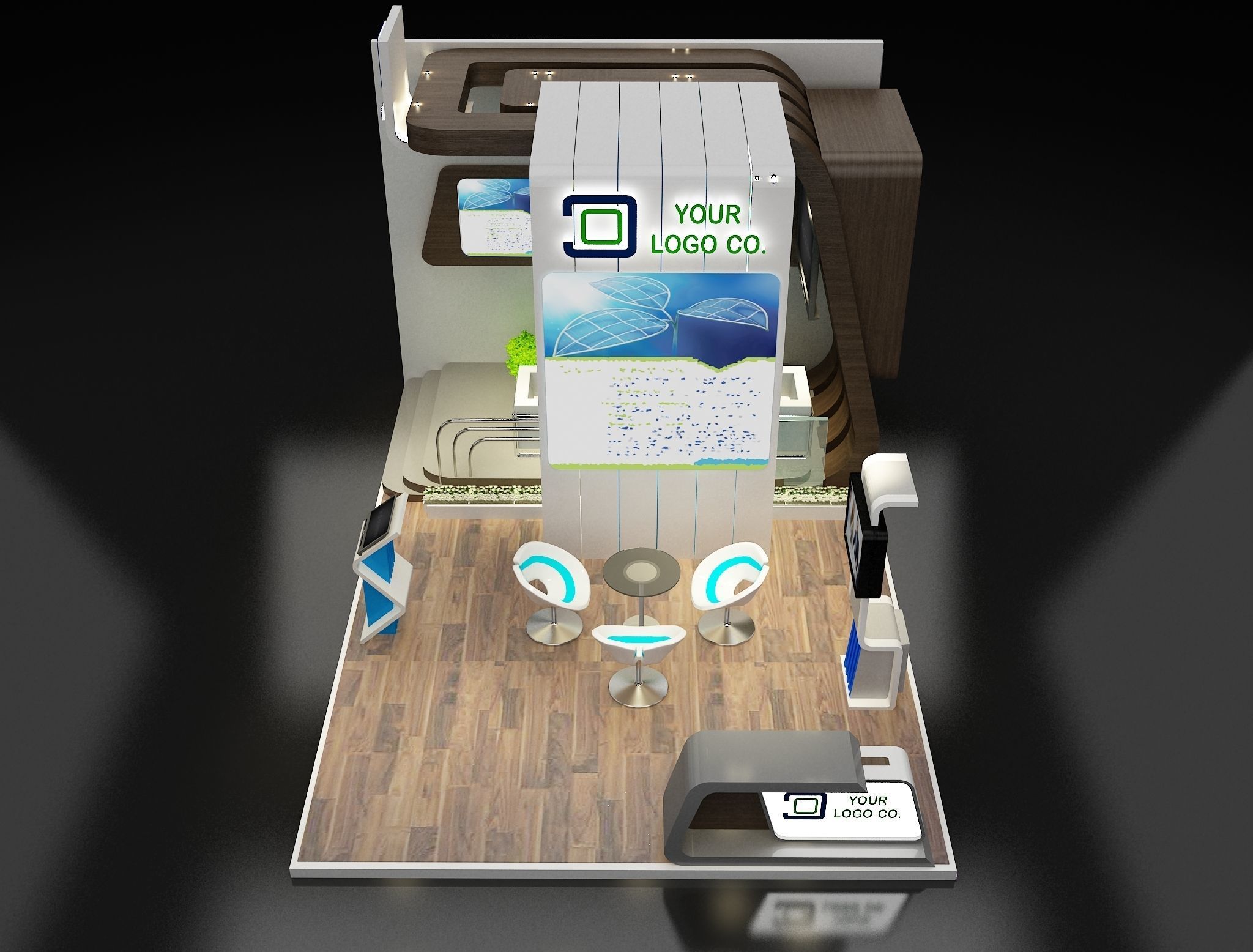 Booth Exhibition Stand a315 3D model_4