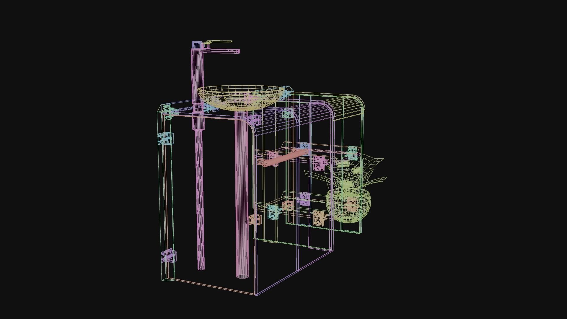 Stylized Modular Sink  3D model_9