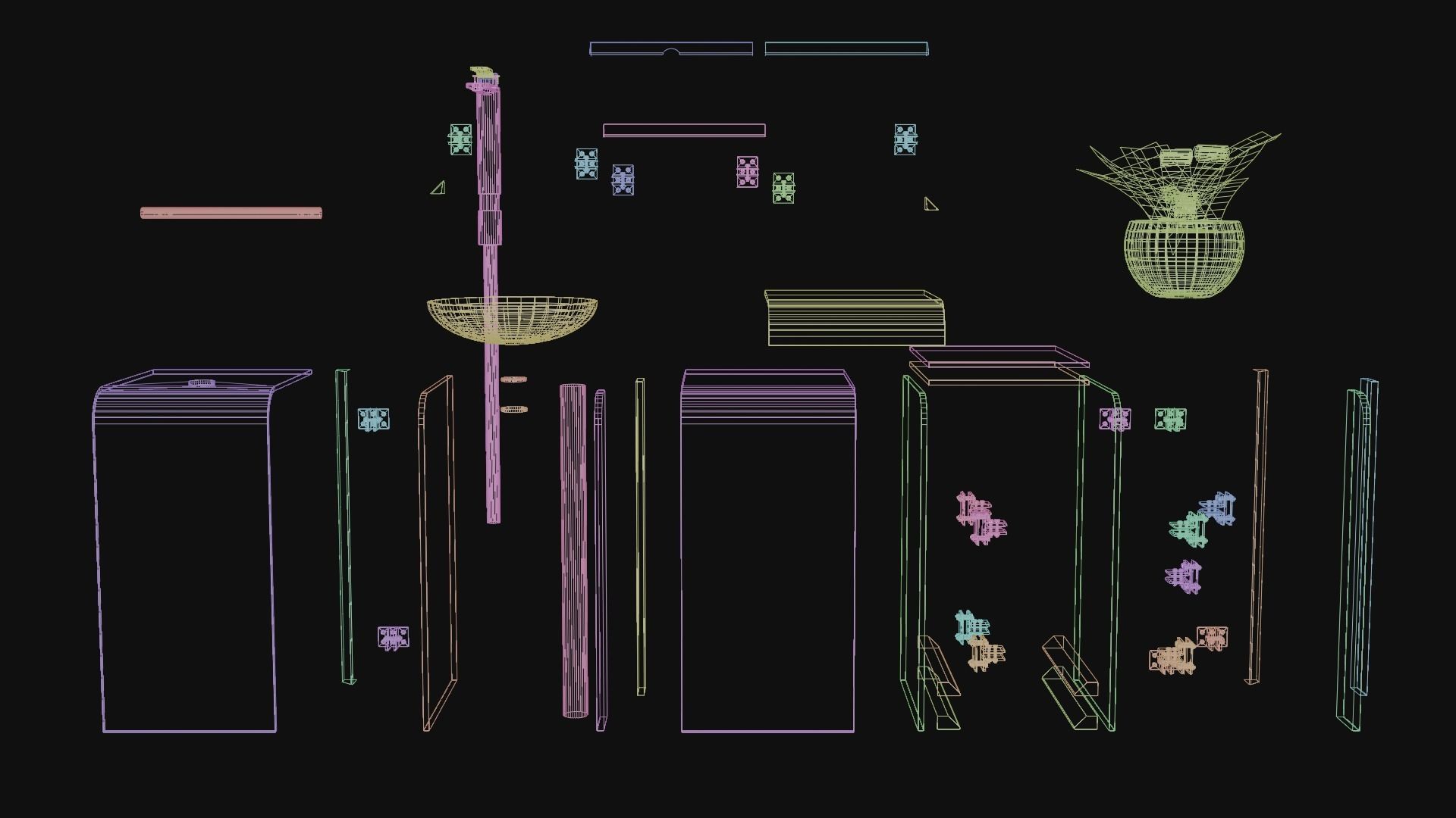 Stylized Modular Sink  3D model_10