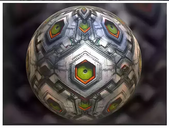 PBR Sci-Fi Seamless Realistic Material SBSAR 4k Texture 045