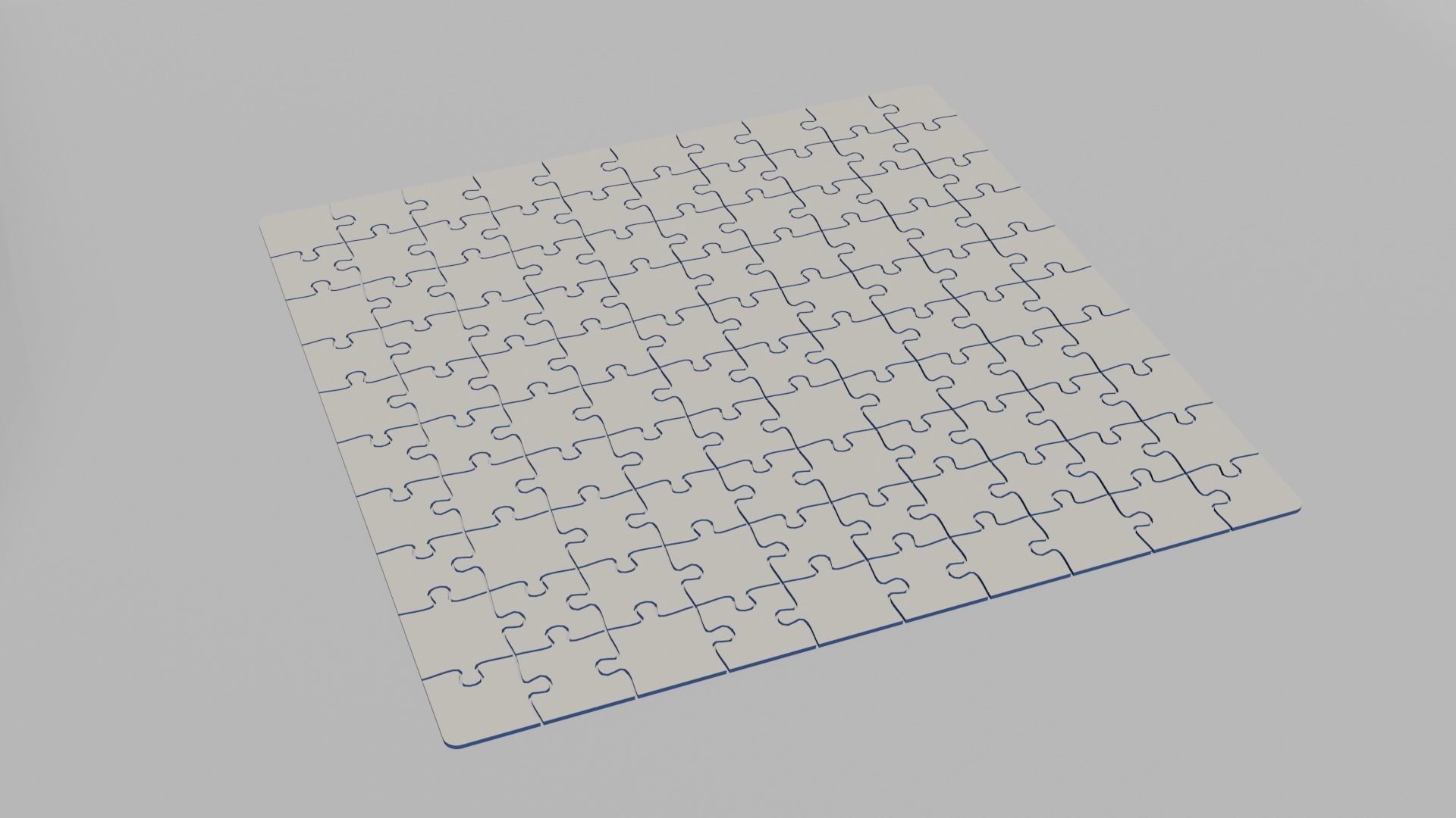 Jigsaw puzzle pieces Low-poly 3D model_2