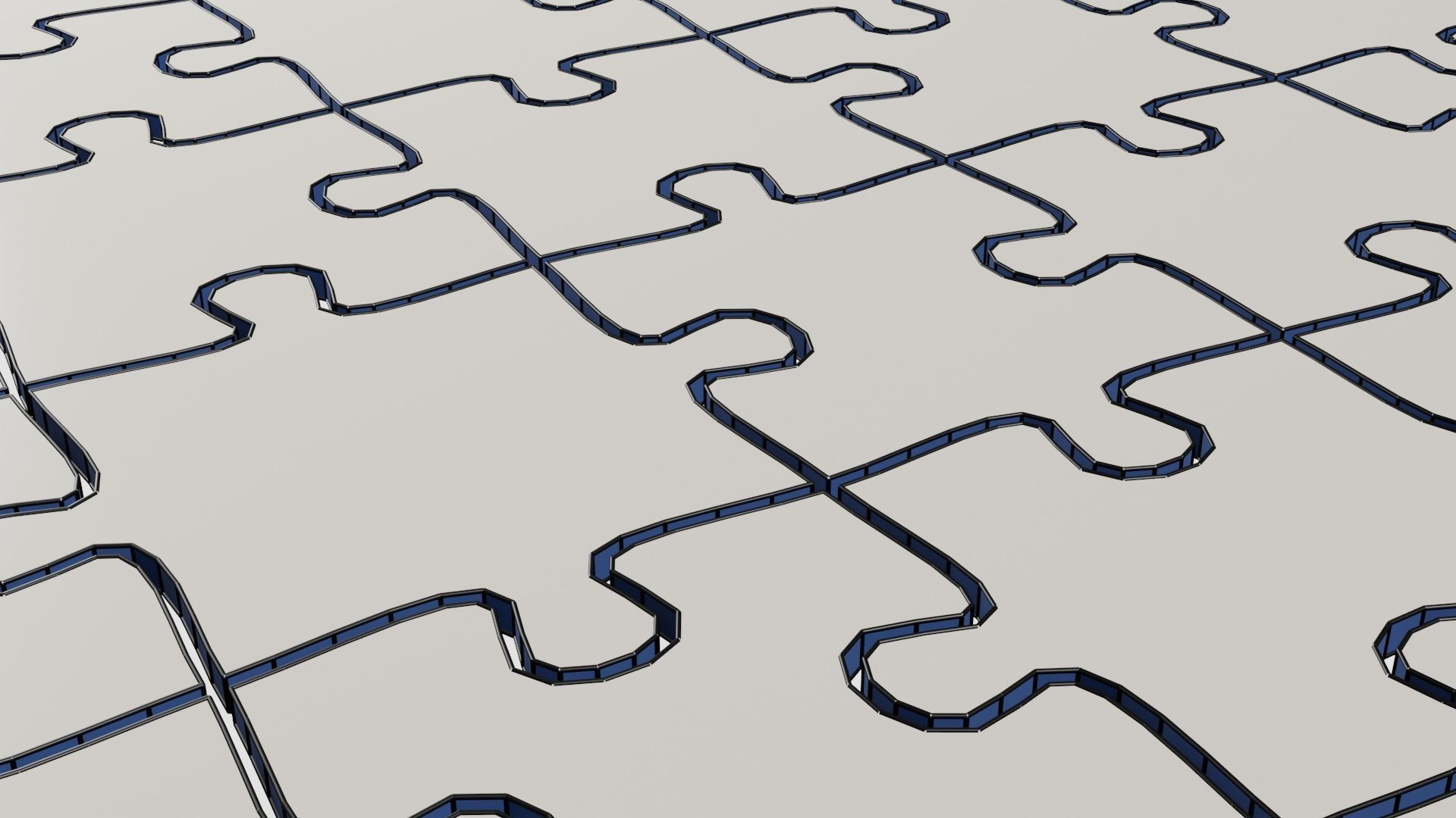Jigsaw puzzle pieces Low-poly 3D model_4