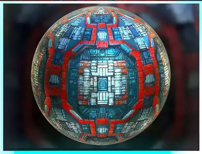 PBR Sci-Fi Seamless Realistic Material SBSAR 4k Texture 035