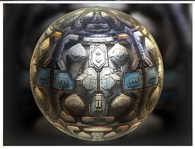PBR Sci-Fi Seamless Realistic Material SBSAR 4k Texture 034 Texture