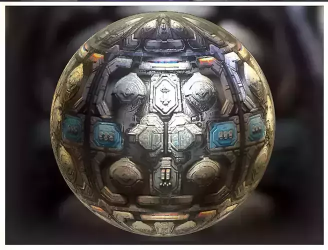 PBR Sci-Fi Seamless Realistic Material SBSAR 4k Texture 034