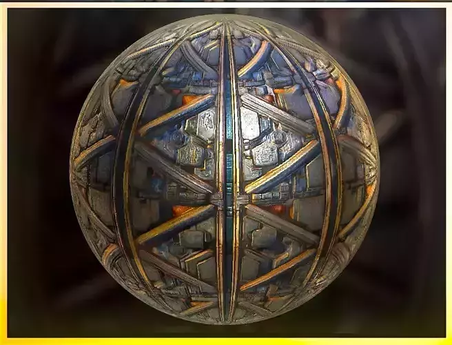 PBR Sci-Fi Seamless Realistic Material SBSAR 4k Texture 025