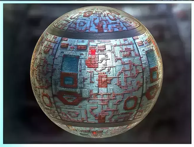 PBR Sci-Fi Seamless Realistic Material SBSAR 4k Texture 015