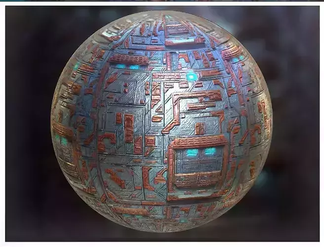 PBR Sci-Fi Seamless Realistic Material SBSAR 4k Texture 013