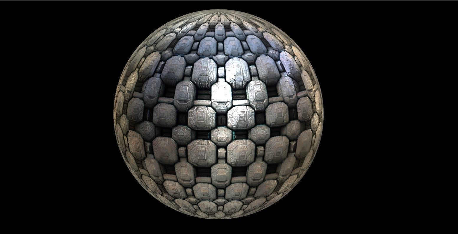 PBR Sci-Fi Seamless Realistic Material SBSAR 4k Texture 012 Texture_1