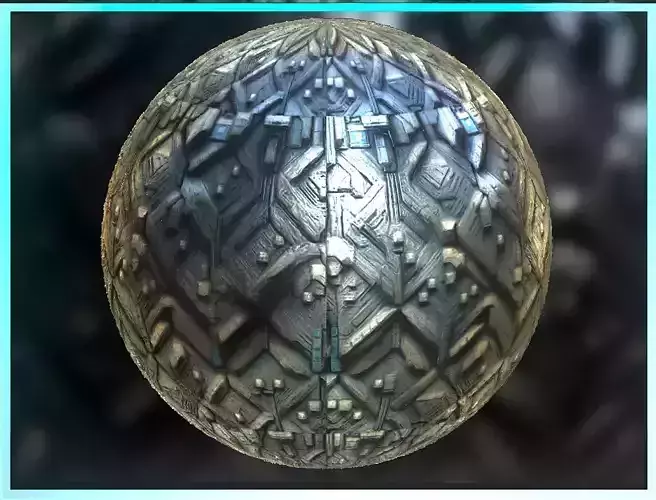 PBR Sci-Fi Seamless Realistic Material SBSAR 4k Texture 03