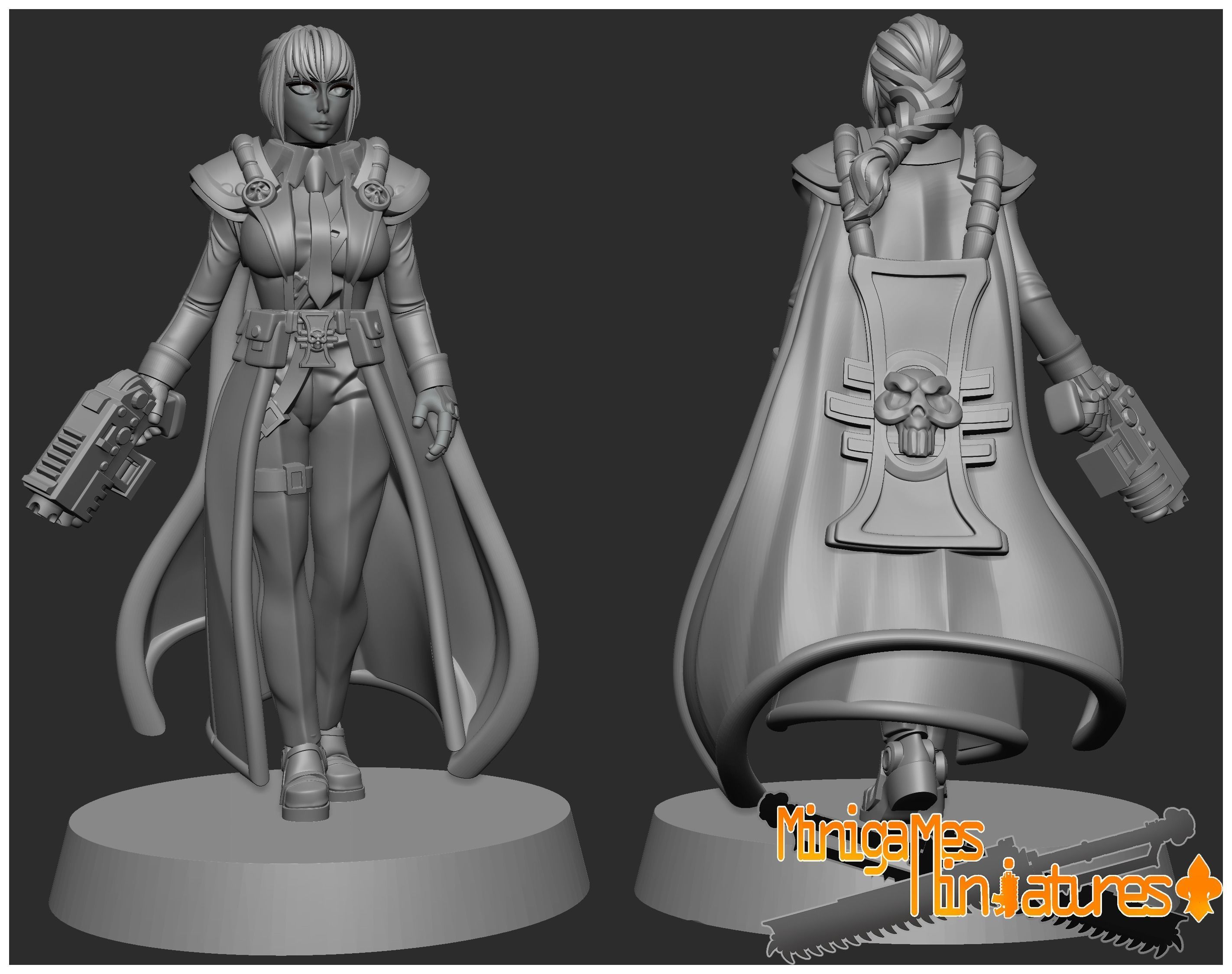 Makima inquisitor anime figurine 3D print model_1
