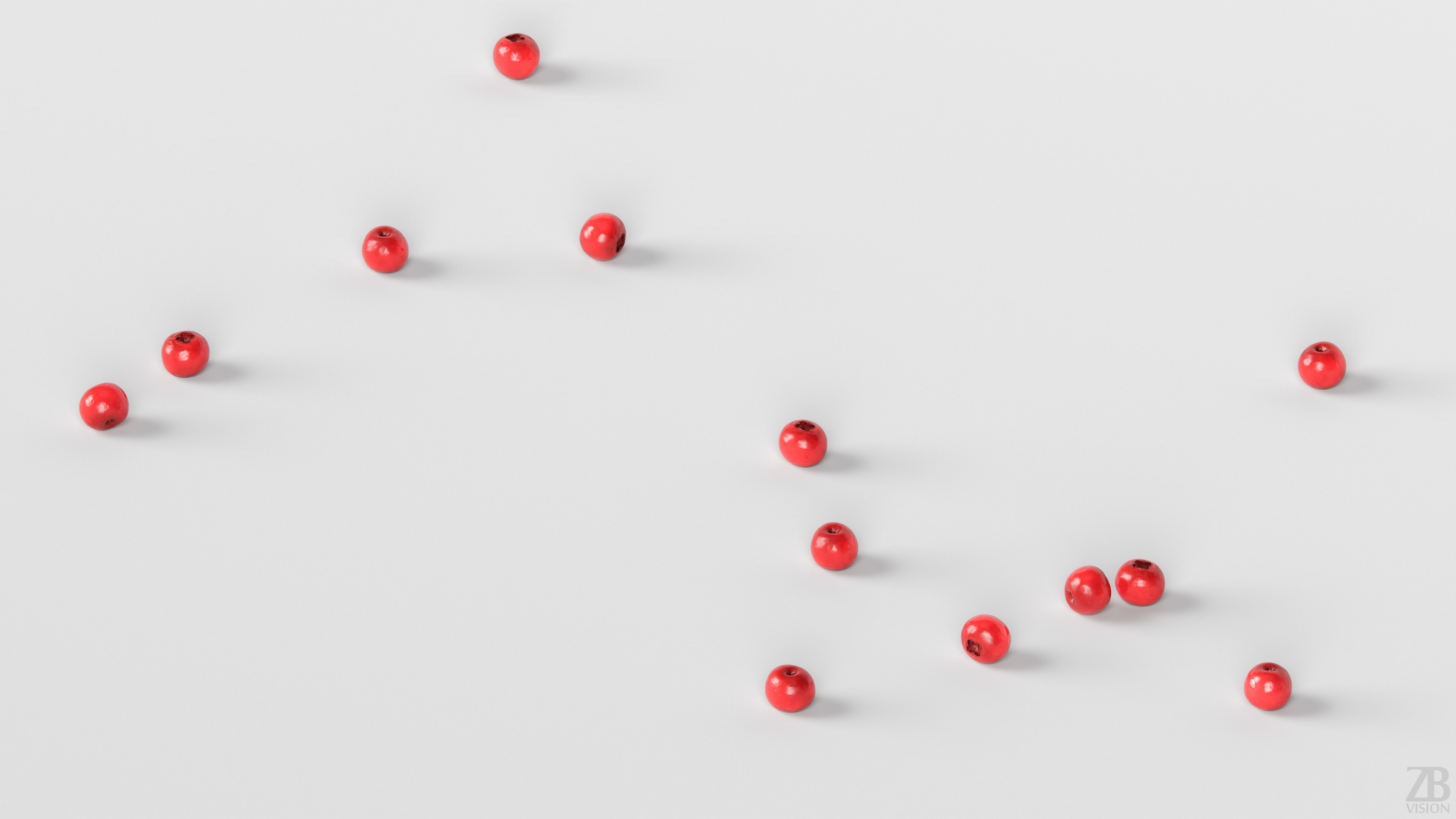 Lingonberry 3D model_2