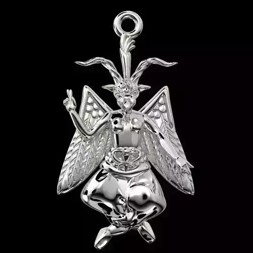  Pendant Necklace  santan   Baphomet jewelry satan lucifer 3D print model