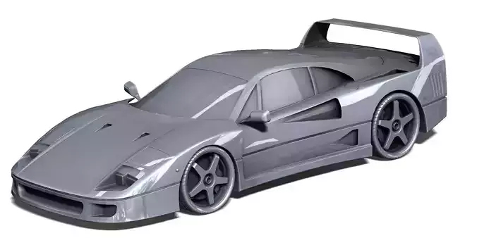 Ferrari F40 - Your Childhood Dream Car Ready for 3D Printing  3D print model