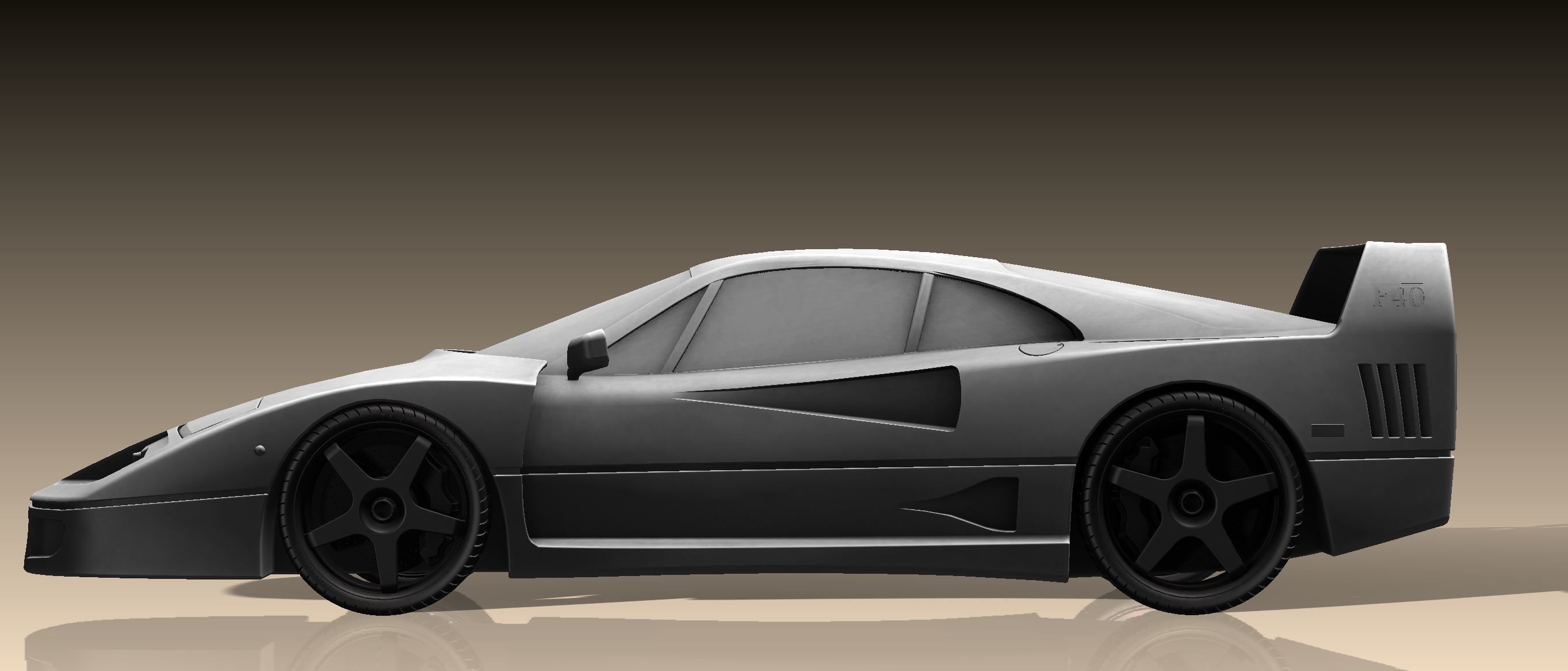 Ferrari F40 - Your Childhood Dream Car Ready for 3D Printing  3D print model_10