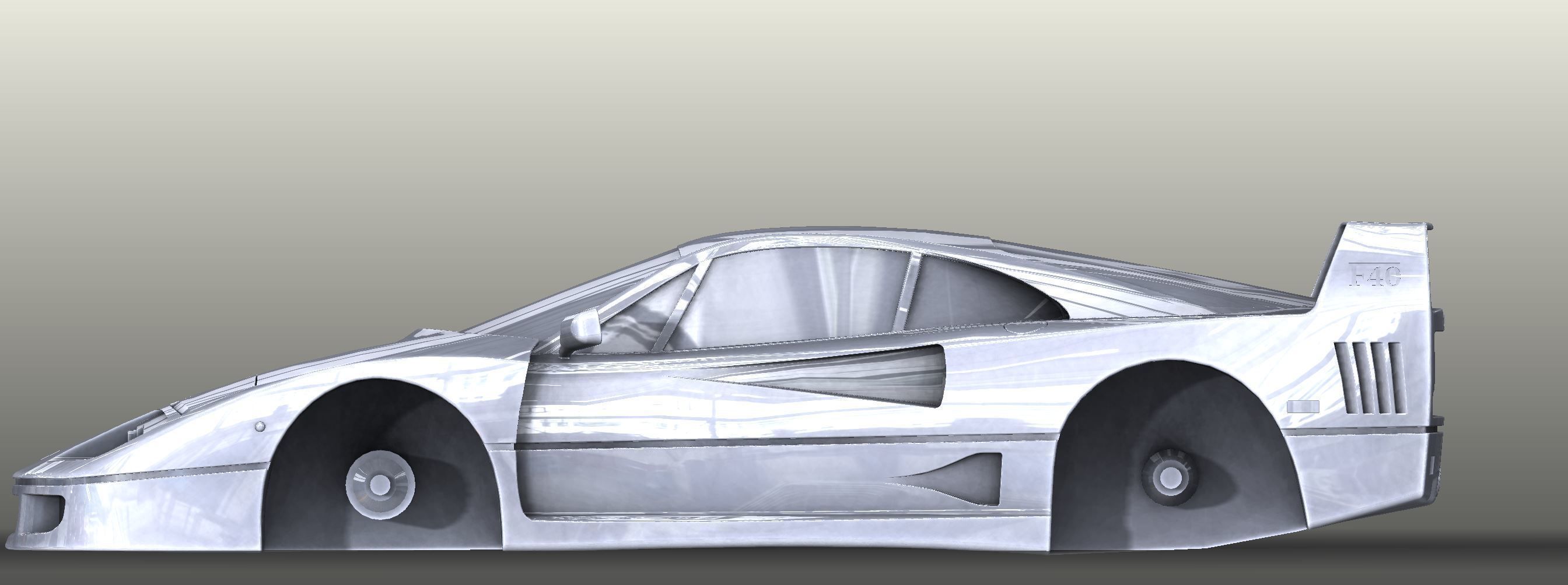 Ferrari F40 - Your Childhood Dream Car Ready for 3D Printing  3D print model_11