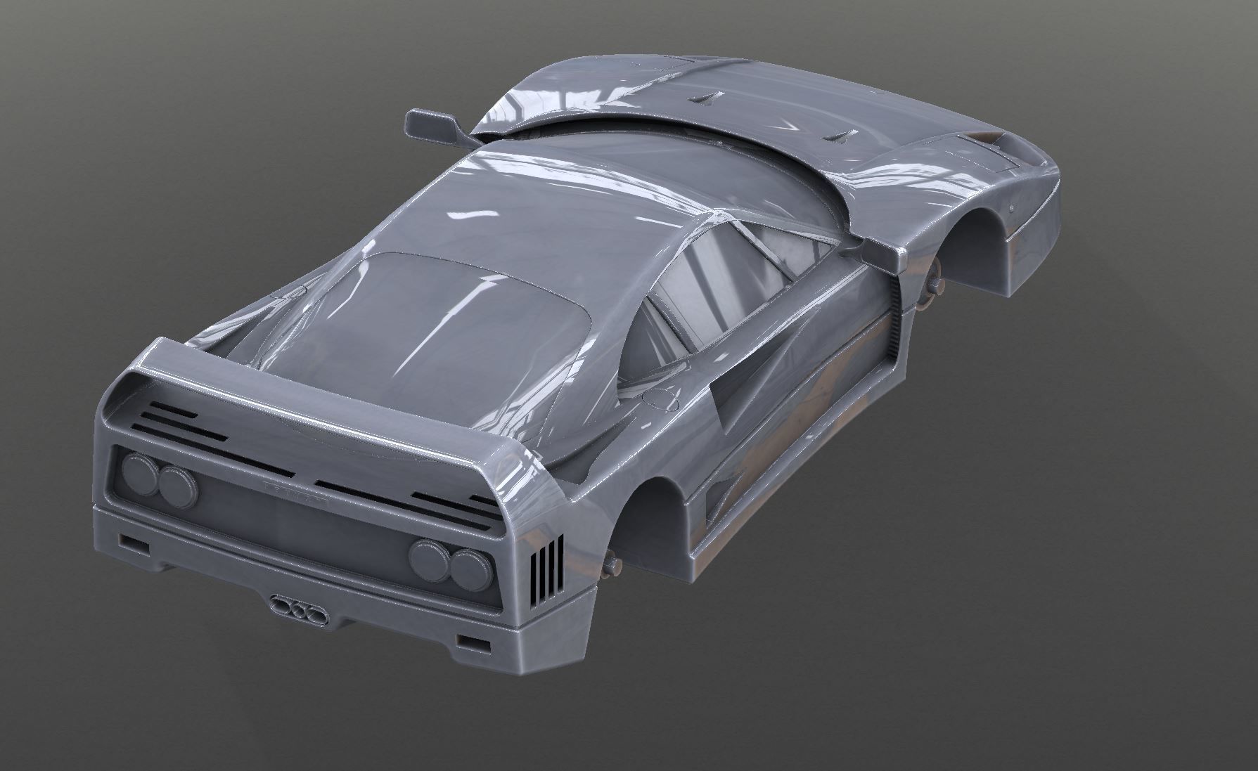Ferrari F40 - Your Childhood Dream Car Ready for 3D Printing  3D print model_13