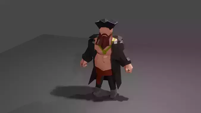 Low polygon pirate model
