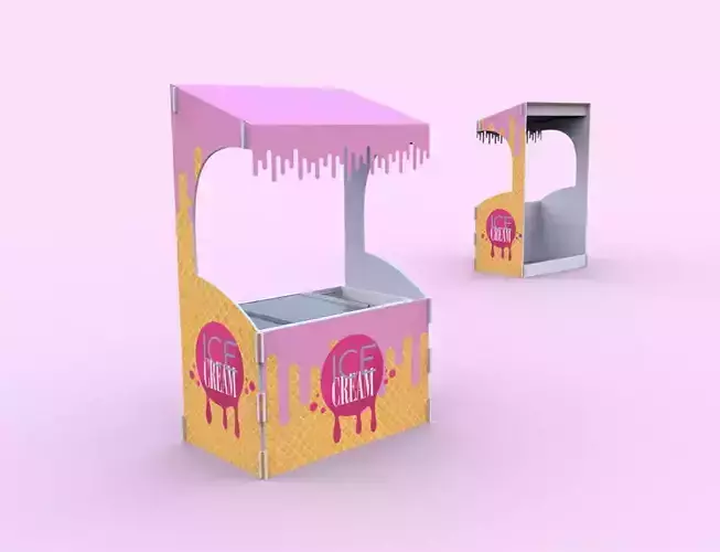 Wooden stand - ice cream 