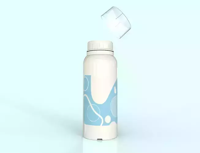 Large plastic bottle with measurig cup - generic package 