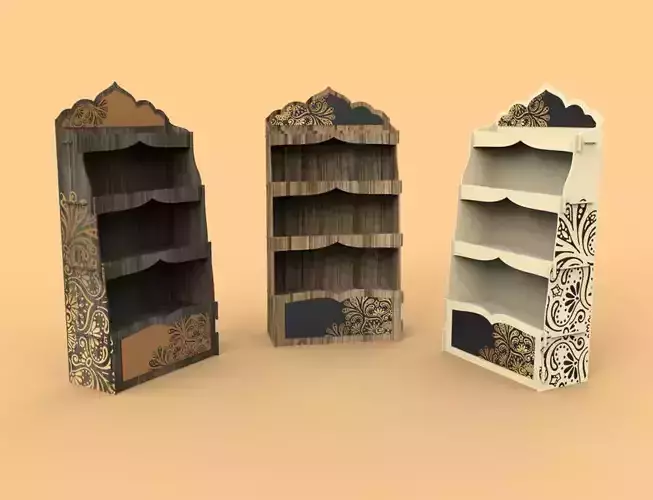 Wooden oriental stand - generic display - POS 